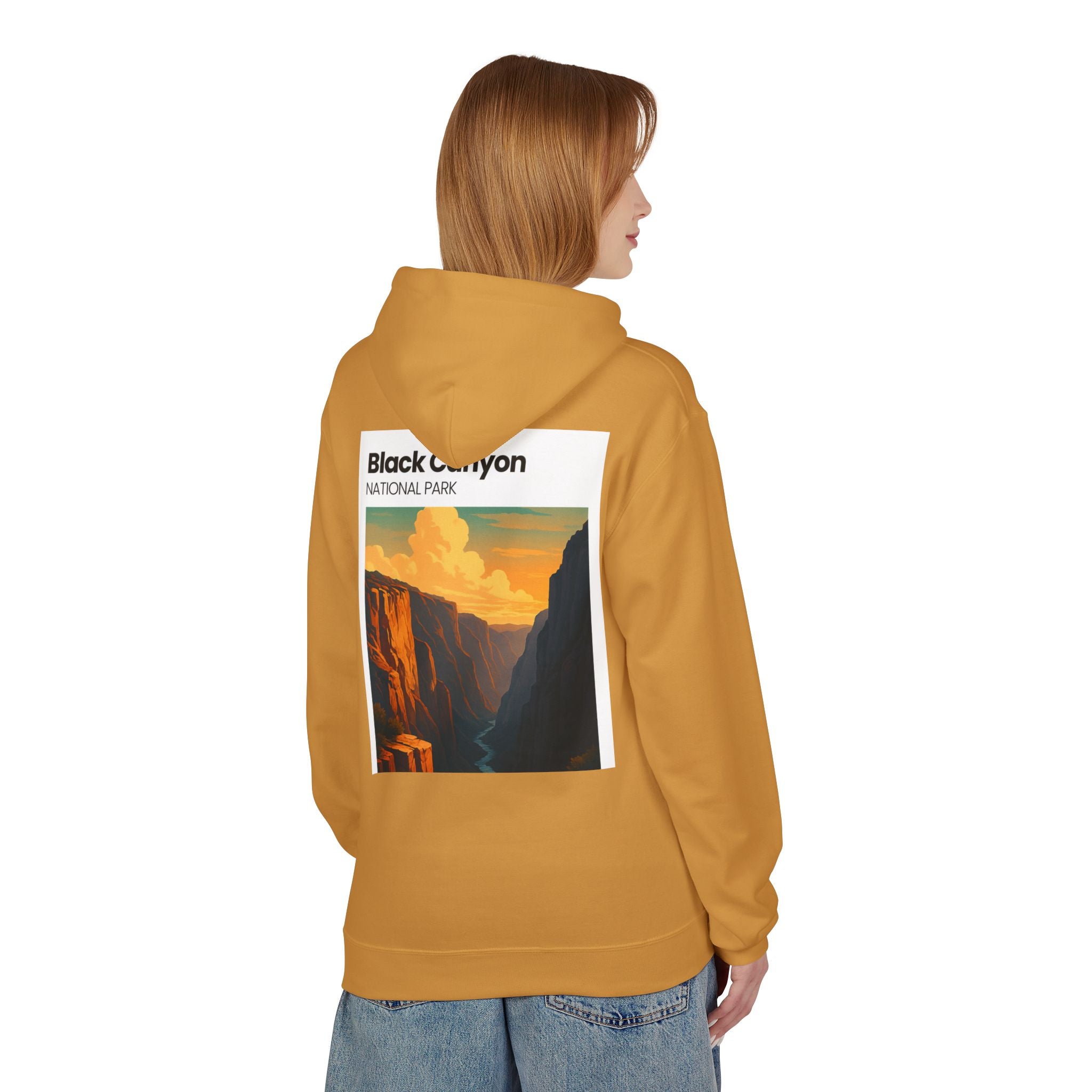 Black Canyon National Park Hoodie | Vintage Canyon Sunset Illustration