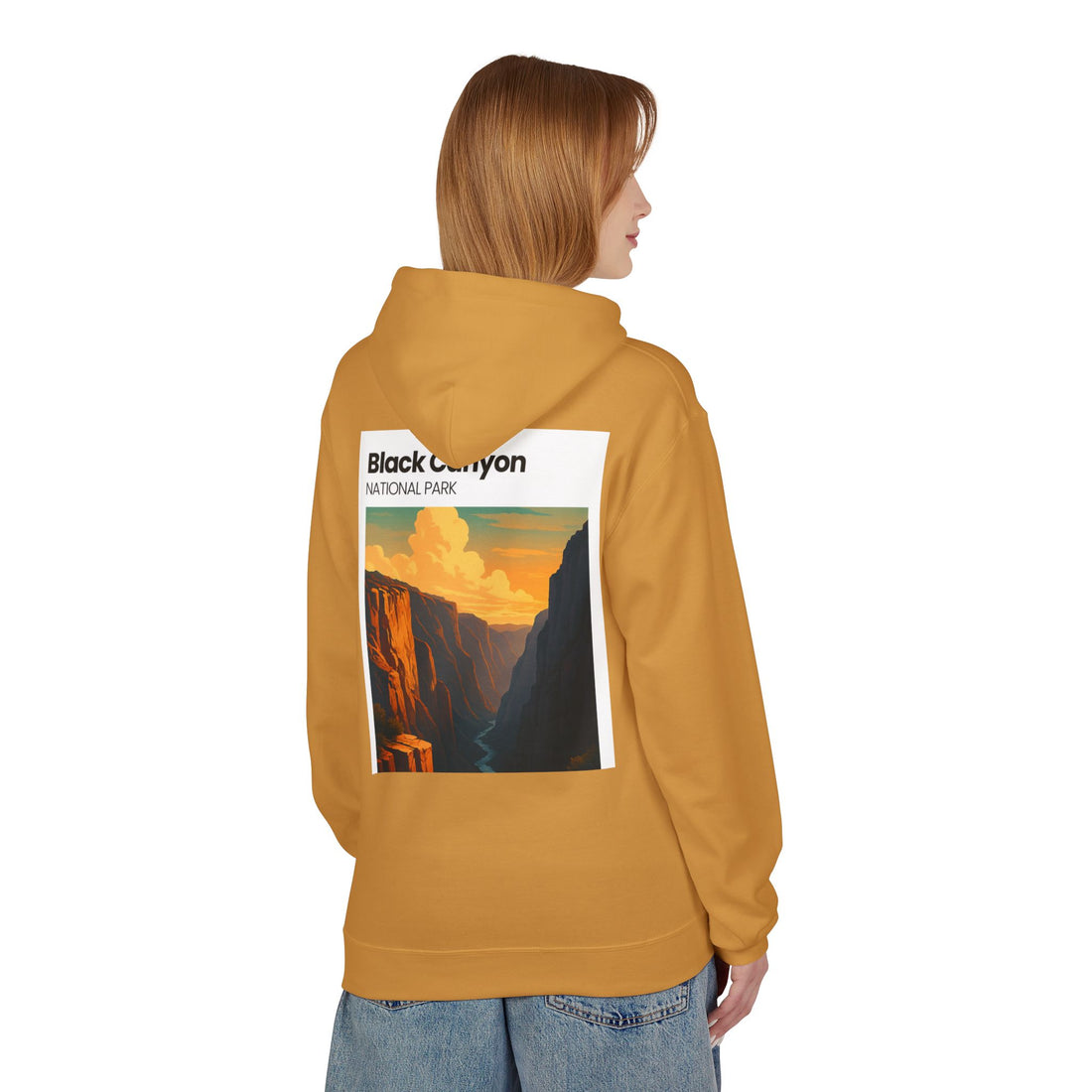 Black Canyon National Park Hoodie | Vintage Canyon Sunset Illustration