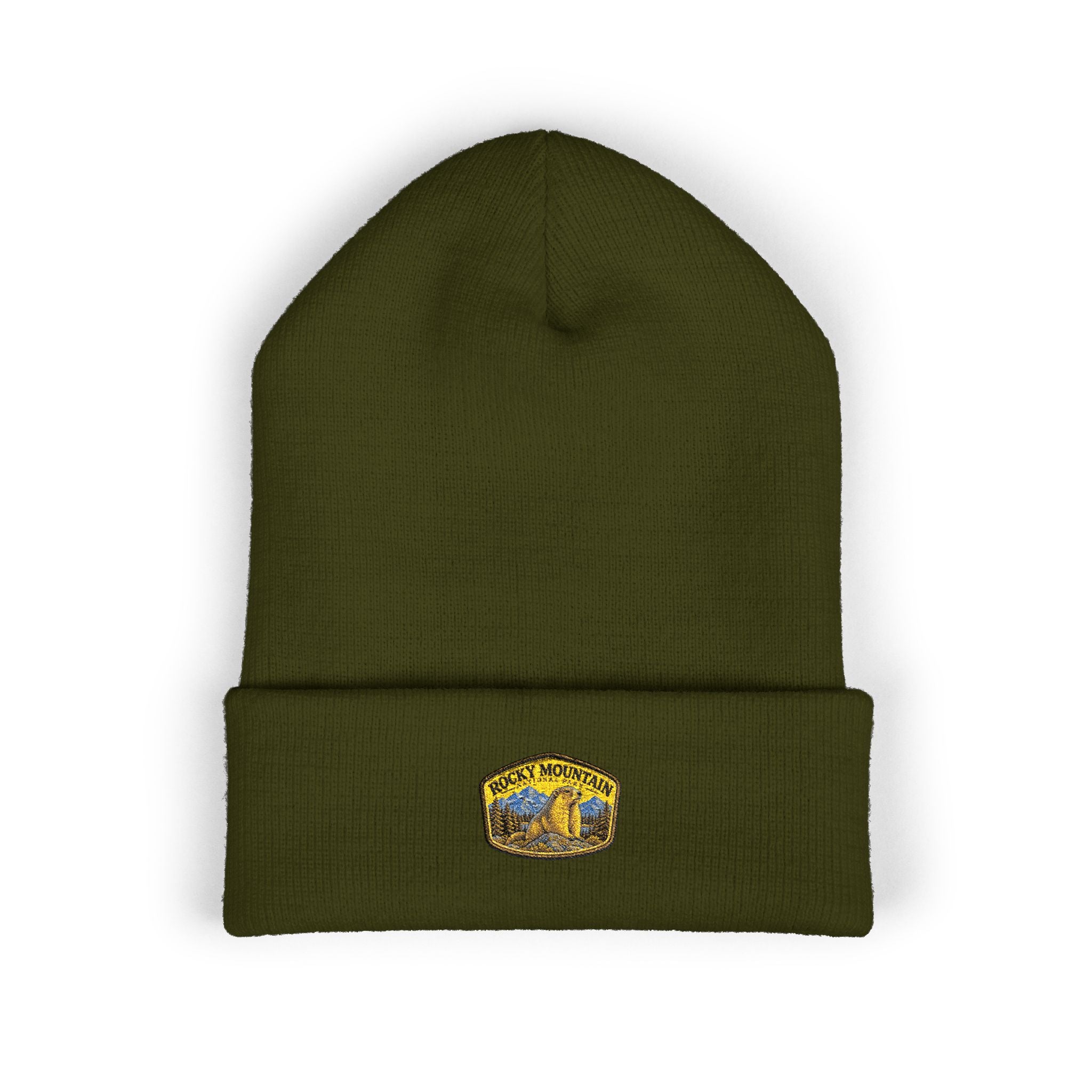 Rocky Mountain National Park Marmot Beanie Peak Arch Patch Logo
