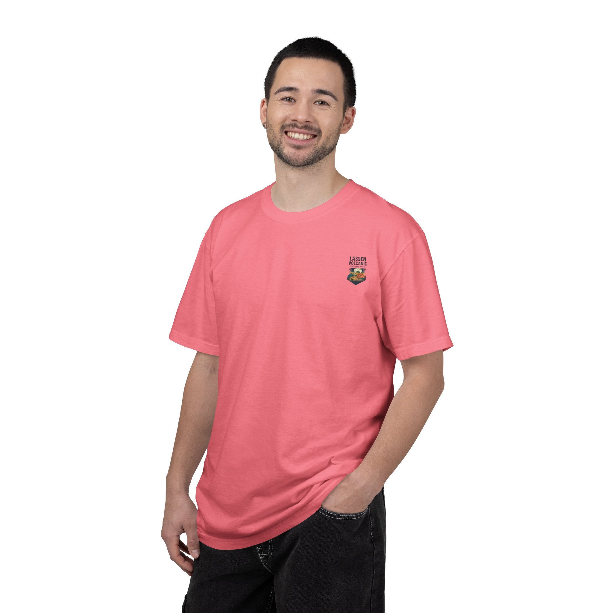 Lassen Volcanic Poster Art T-Shirt | Mountain Eruption Design