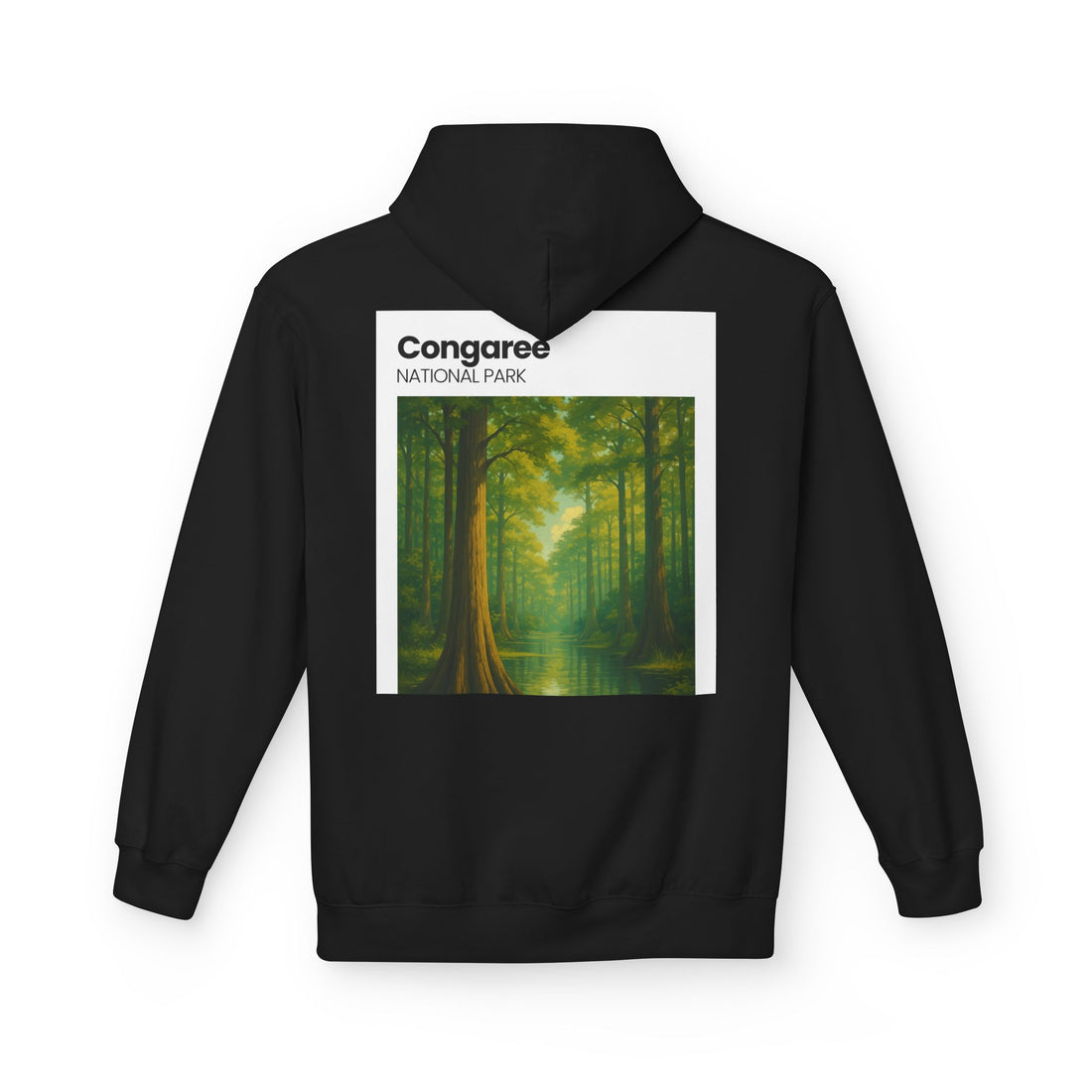 Congaree National Park Forest Scene Hoodie | Scenic Tree Landscape Pullover