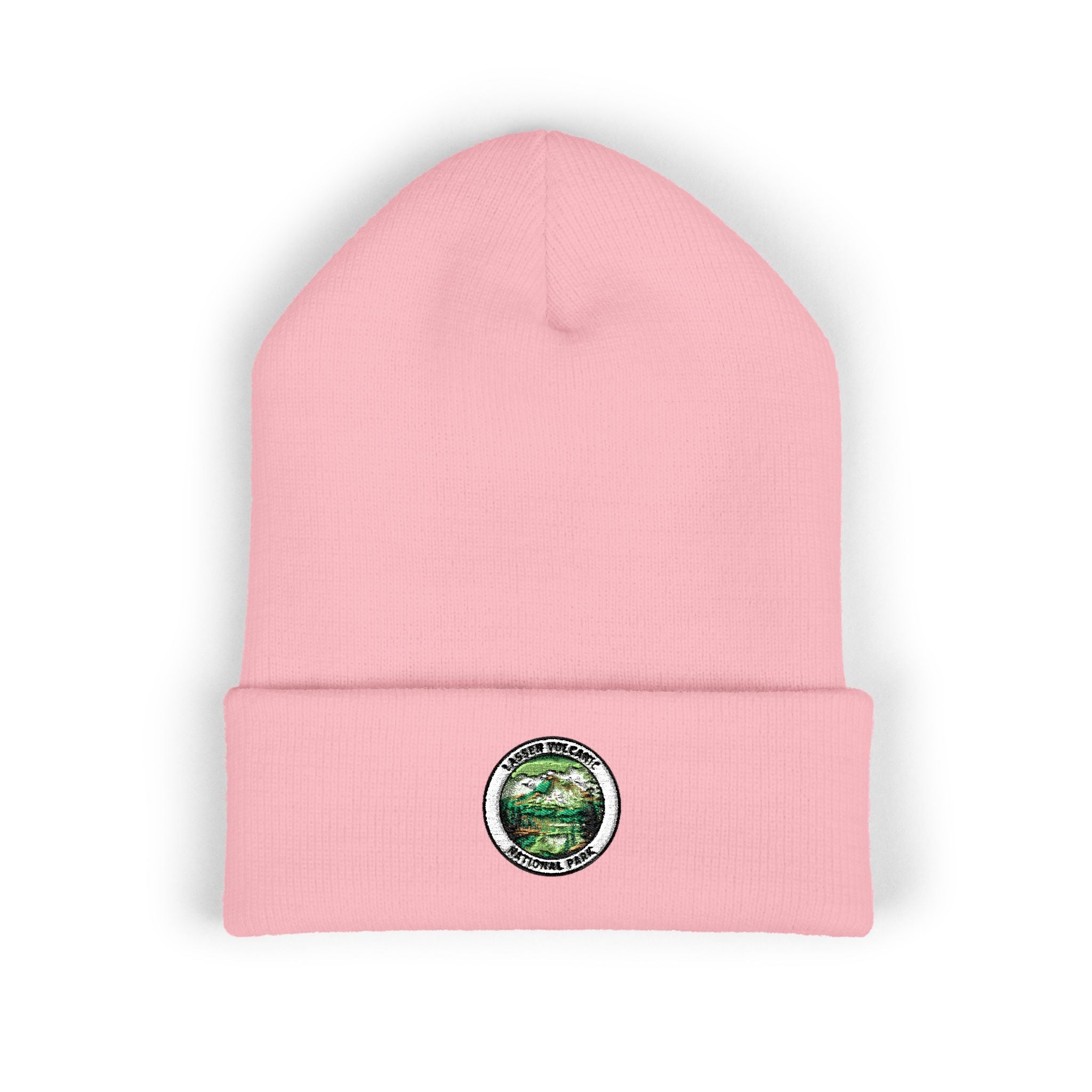 Green Planet Circle embroidery beanie