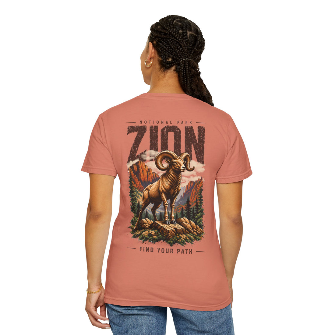 Bighorn Sheep Zion National Park Vintage Graphic T-Shirt