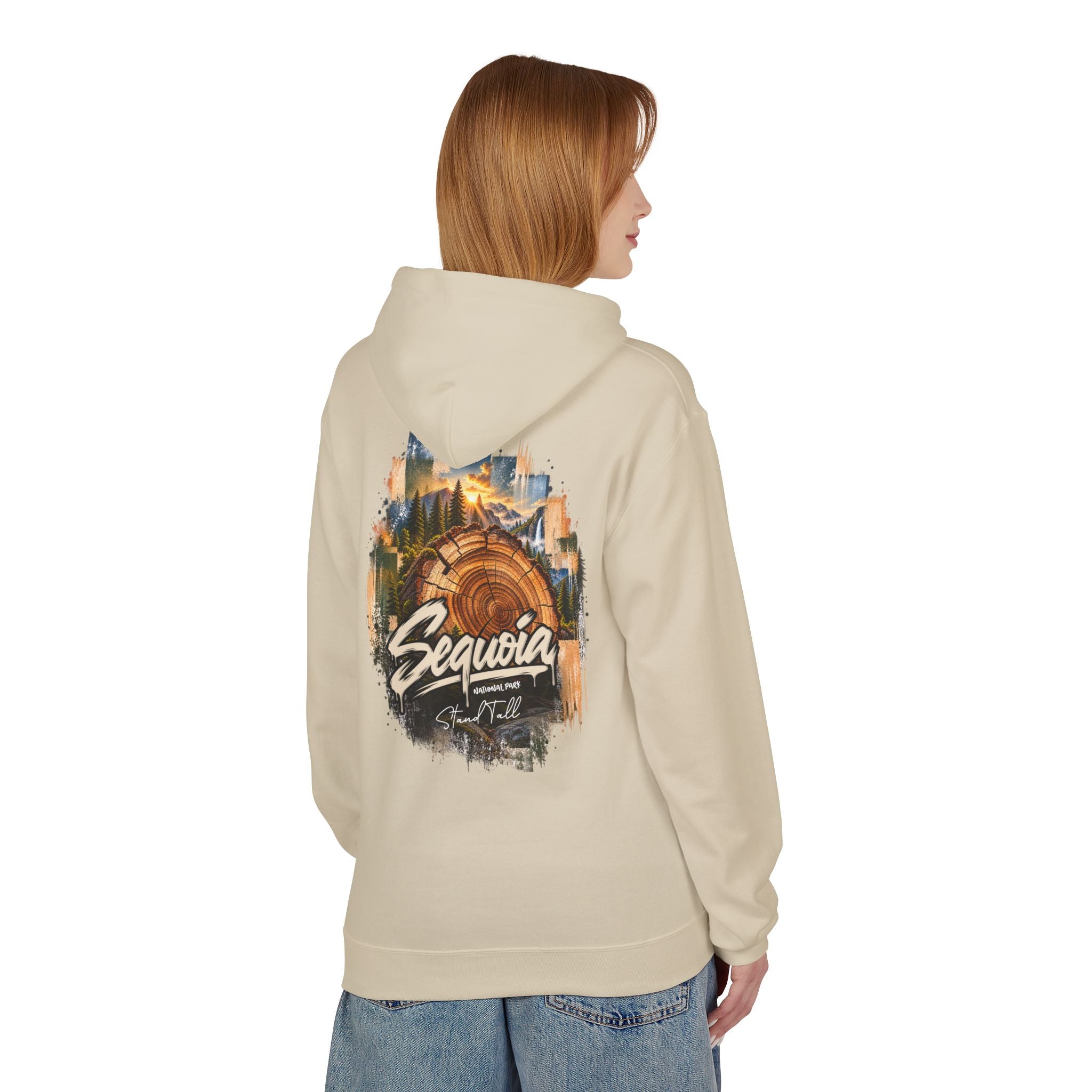 Sequoia National Park – Tree Rings Stand Tall Graphic Hoodie