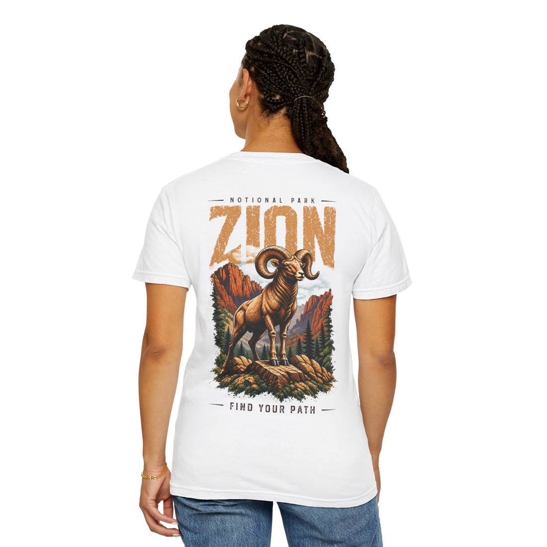 Bighorn Sheep Zion National Park Vintage Graphic T-Shirt