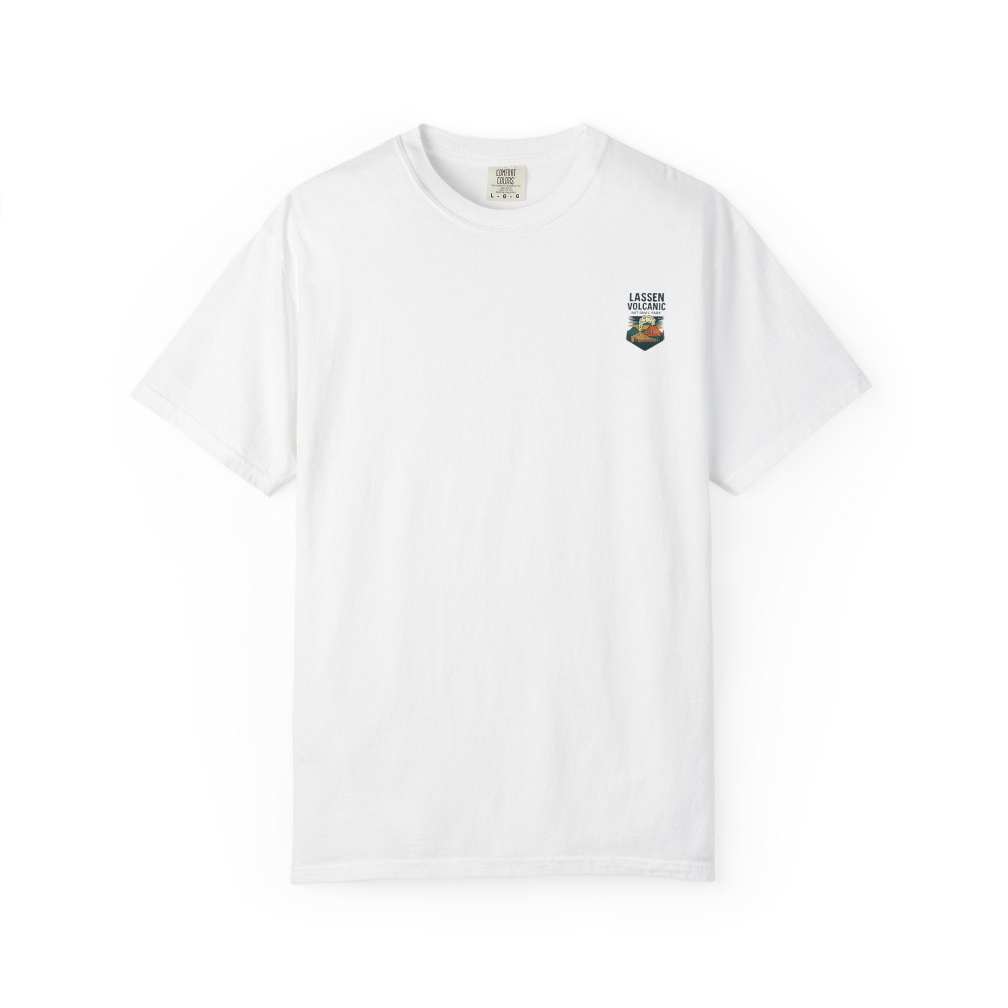 Lassen Volcanic Poster Art T-Shirt | Mountain Eruption Design