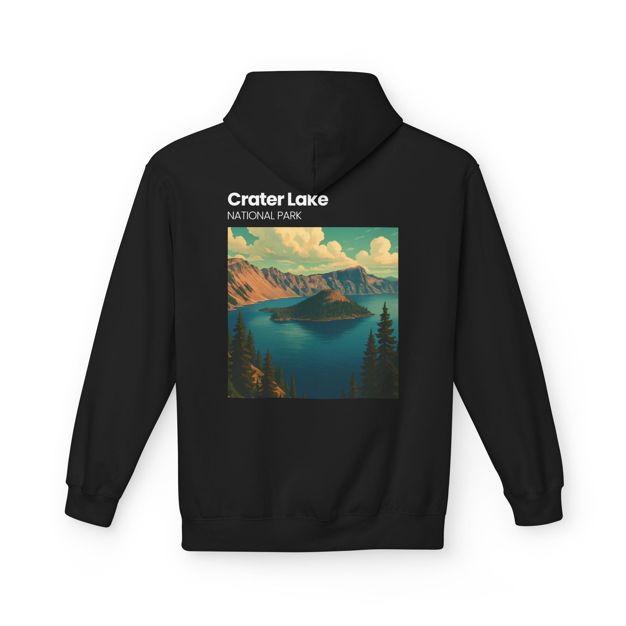 Crater Lake National Park Hoodie | Scenic Vintage Landscape