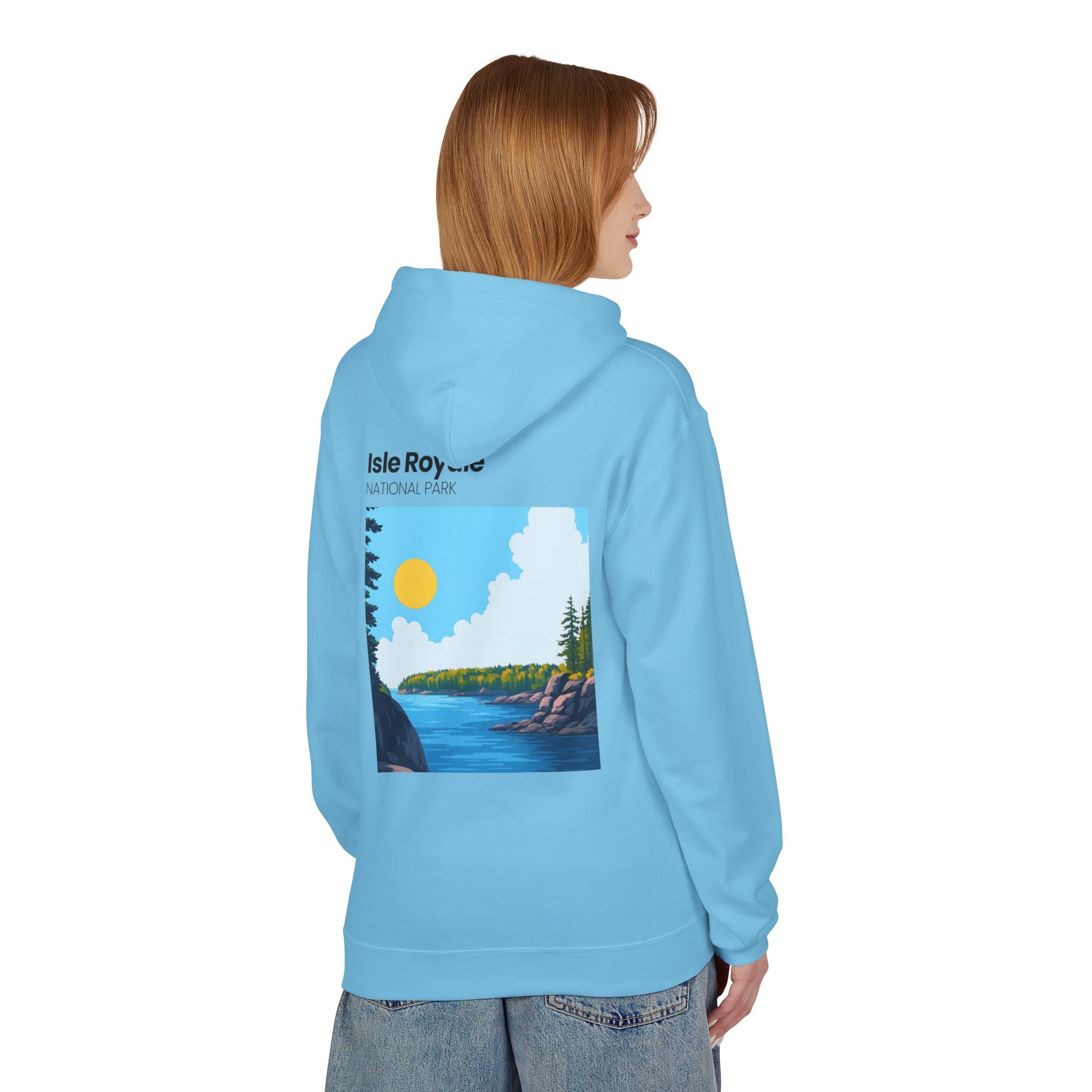 Mountain Sunset Badge Hoodie | Minimal Outdoor Patch Design