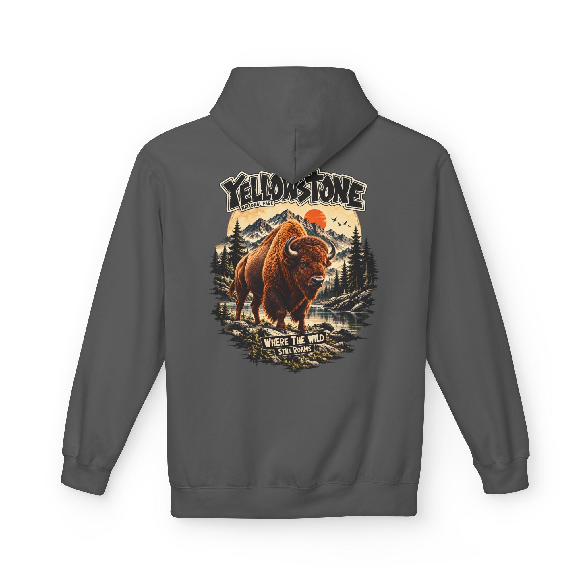 Yellowstone Bison – Where the Wild Still Roams Hoodie Model3