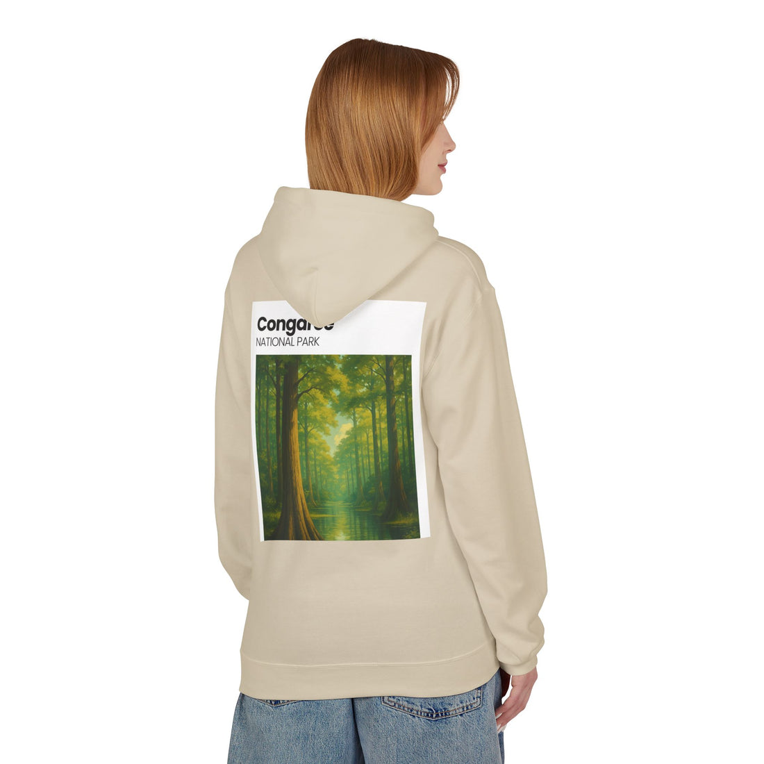 Congaree National Park Forest Scene Hoodie | Scenic Tree Landscape Pullover