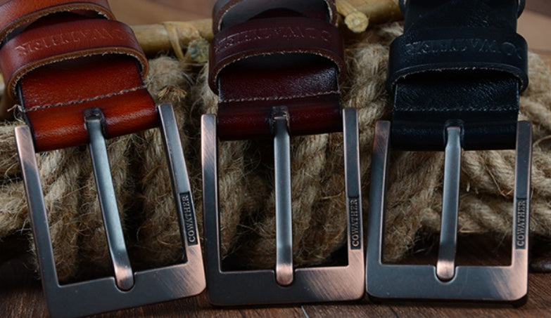 Male pin buckle belt