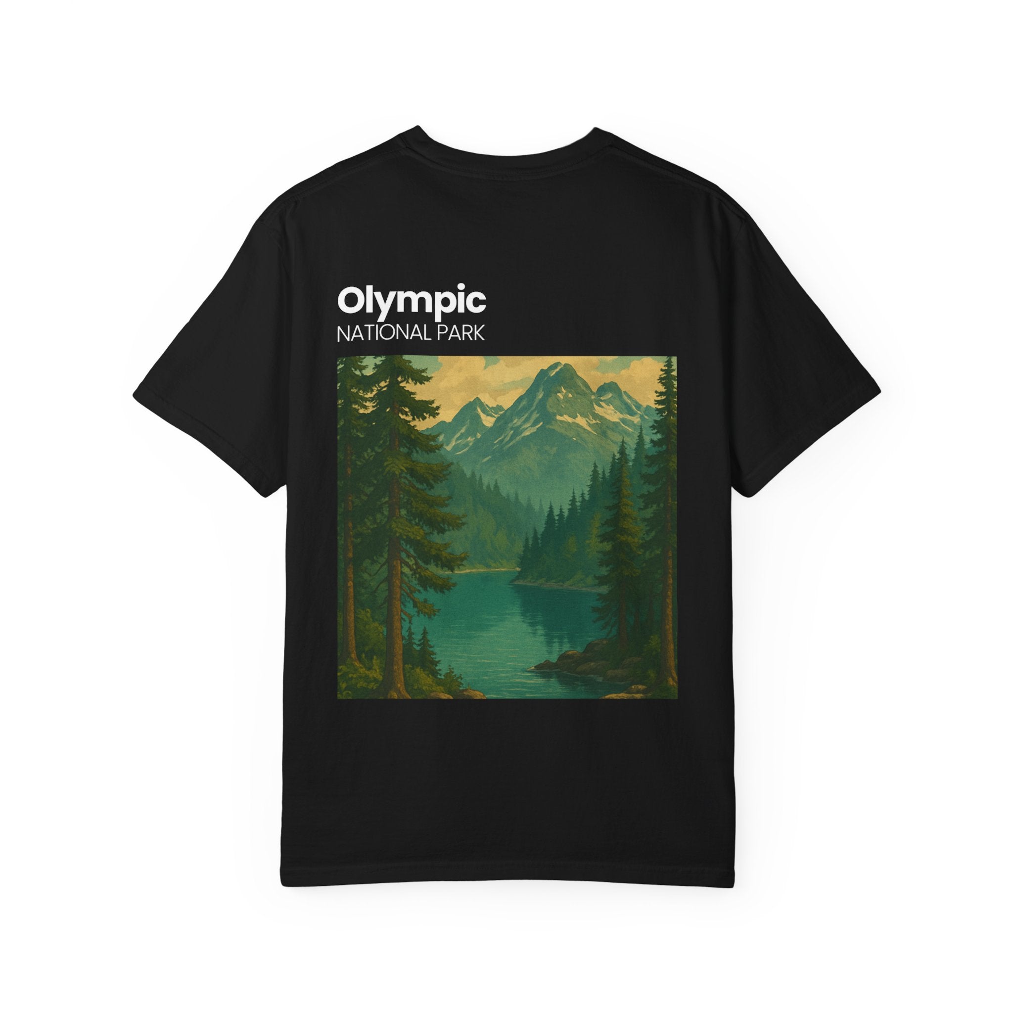 Olympic National Park landscape T-Shirt | mountain lake forest tee