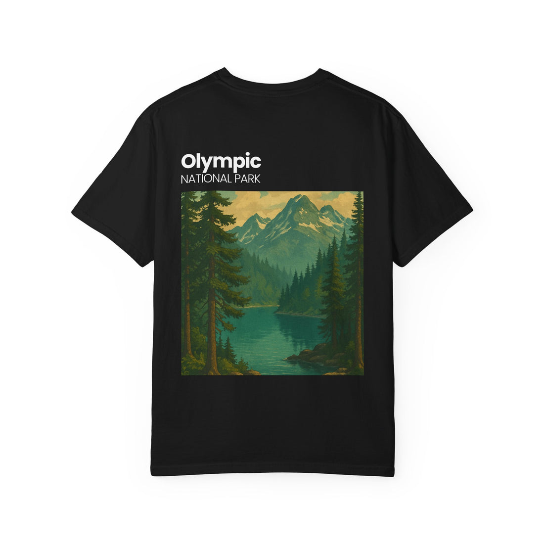 Olympic National Park landscape T-Shirt | mountain lake forest tee