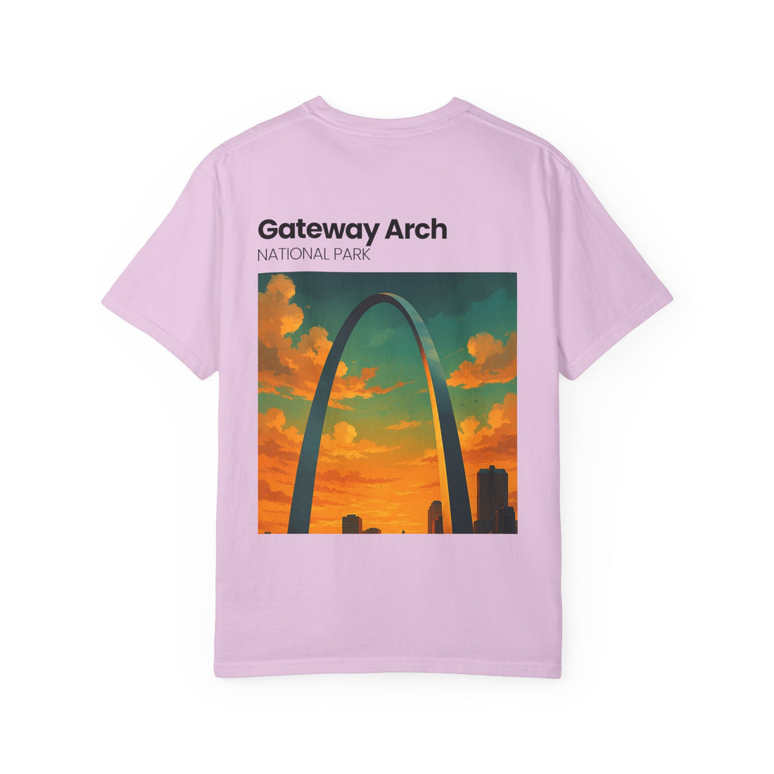 Gateway Arch National Park T-Shirt | St. Louis Skyline Sunset