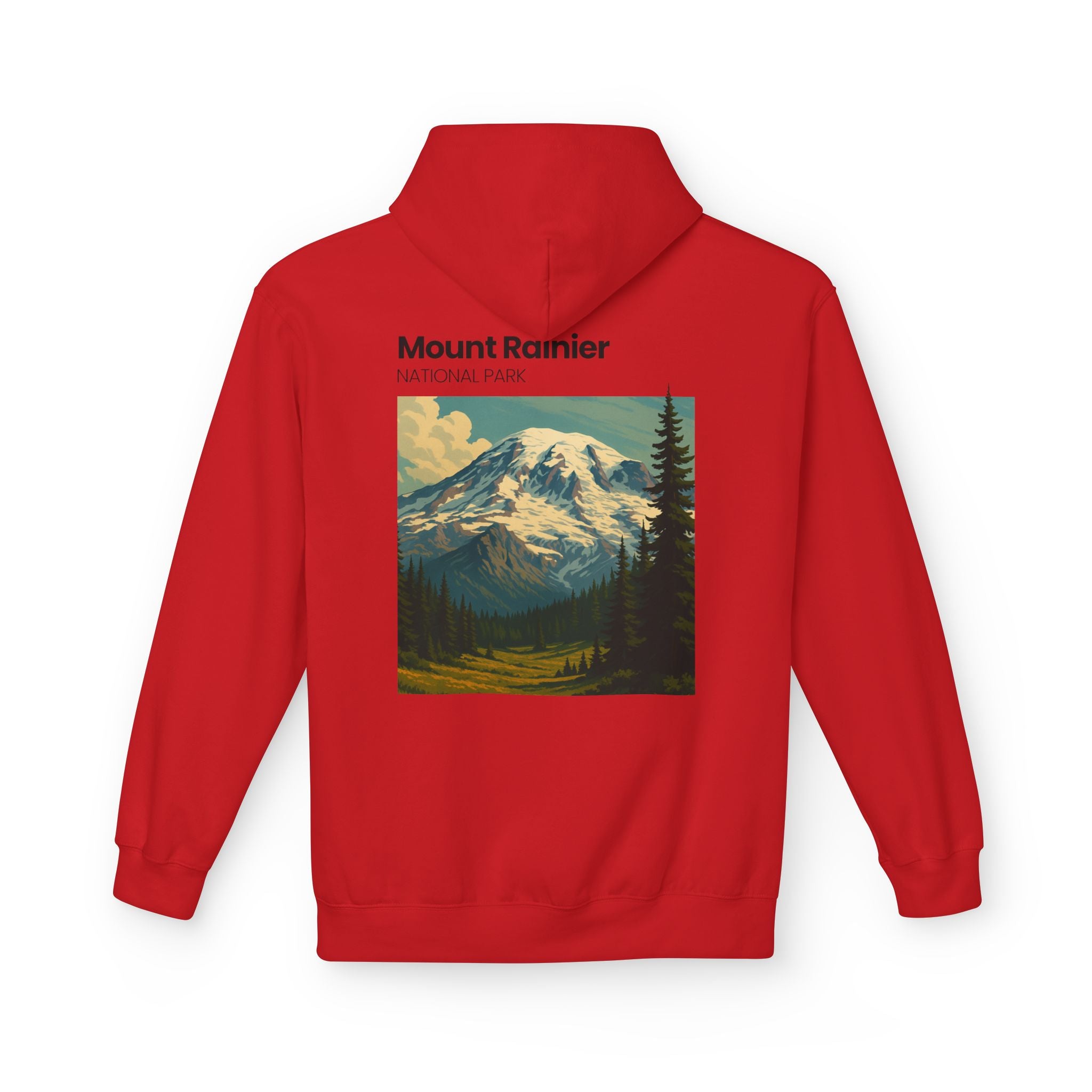 Mount Rainier National Park Hoodie | Vintage Landscape Mountain Design
