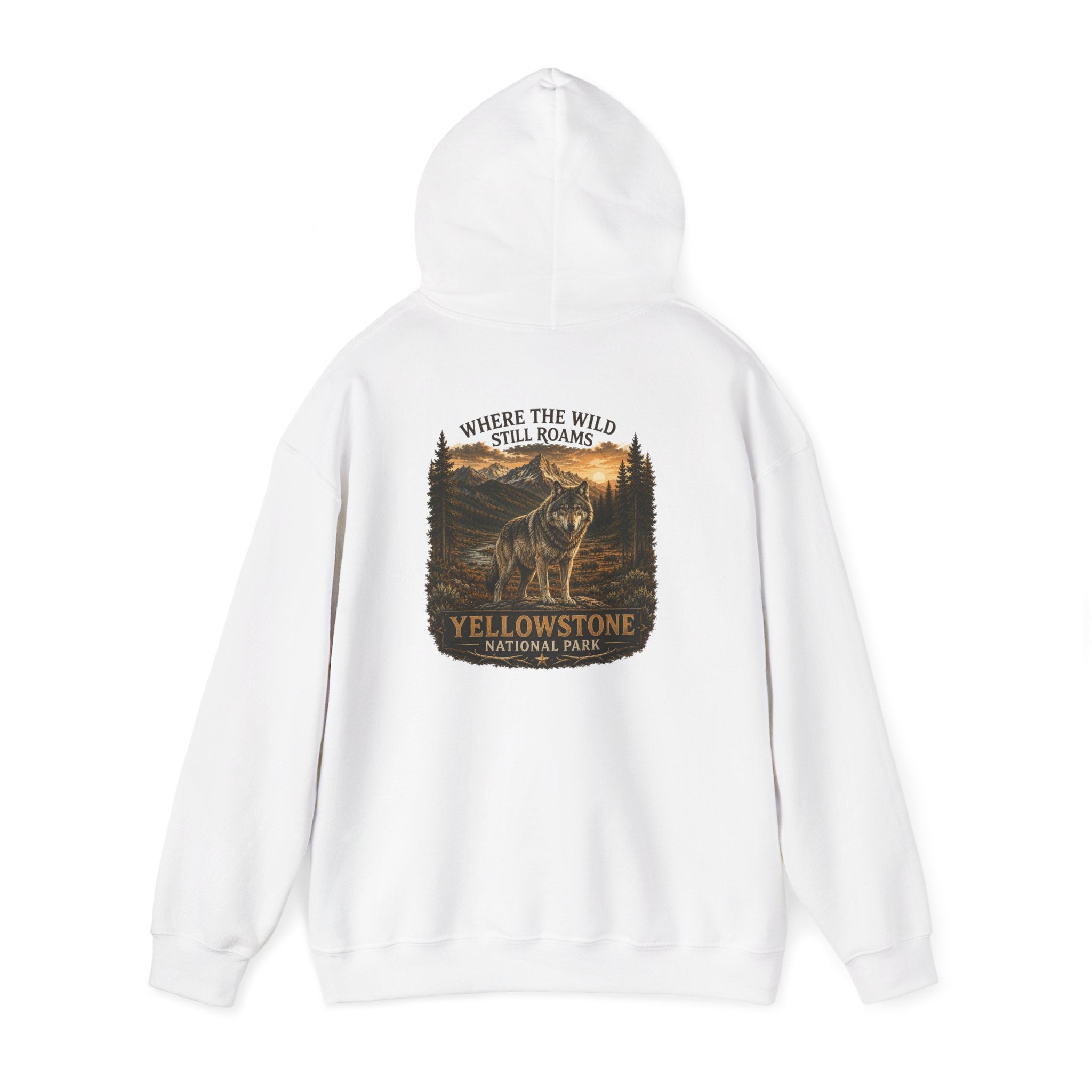 Yellowstone Wolf Hoodie – Where the Wild Still Roams