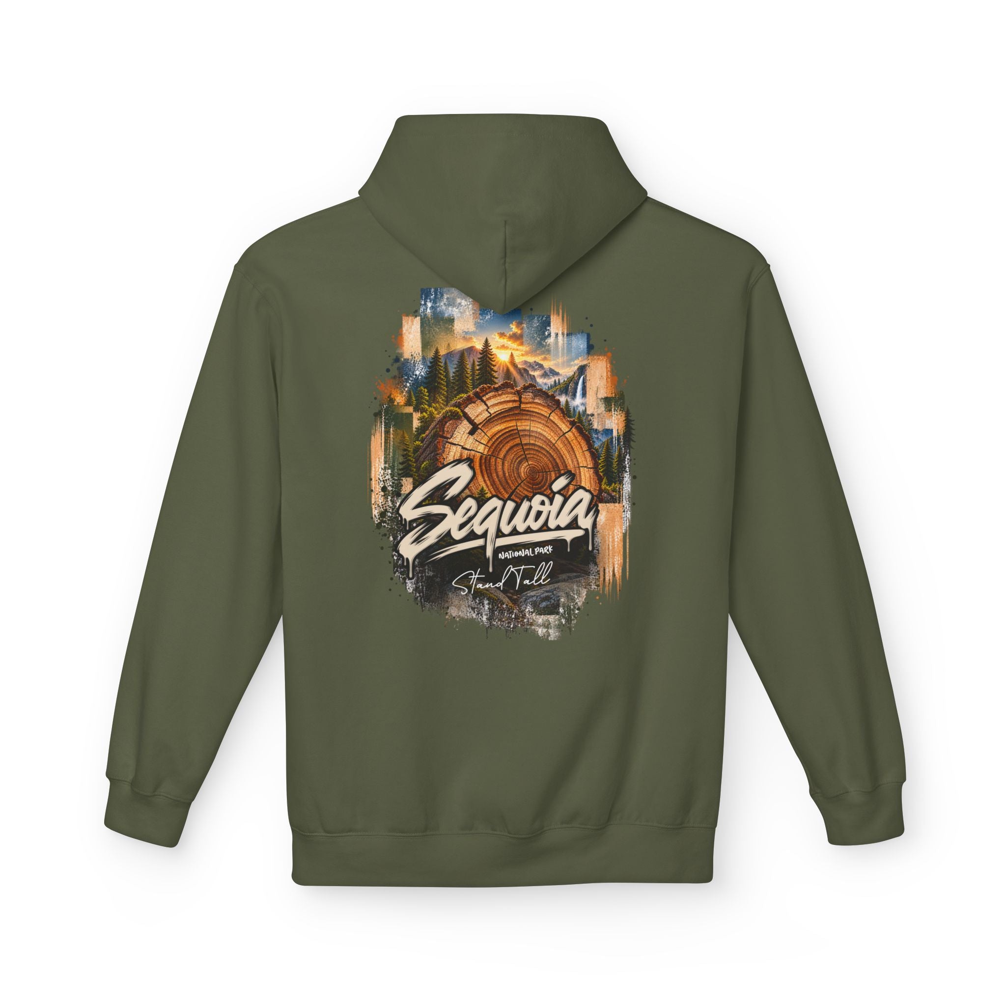 Sequoia National Park – Tree Rings Stand Tall Graphic Hoodie