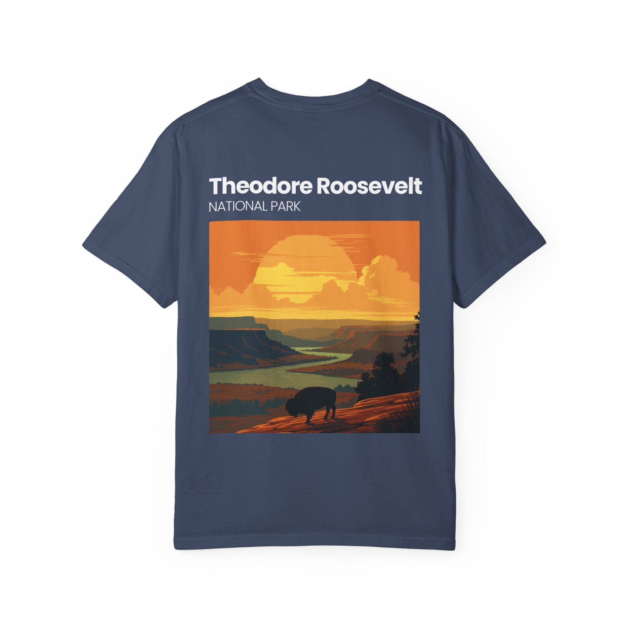 Theodore Roosevelt National Park Sunset T-shirt | Buffalo Landscape Tee