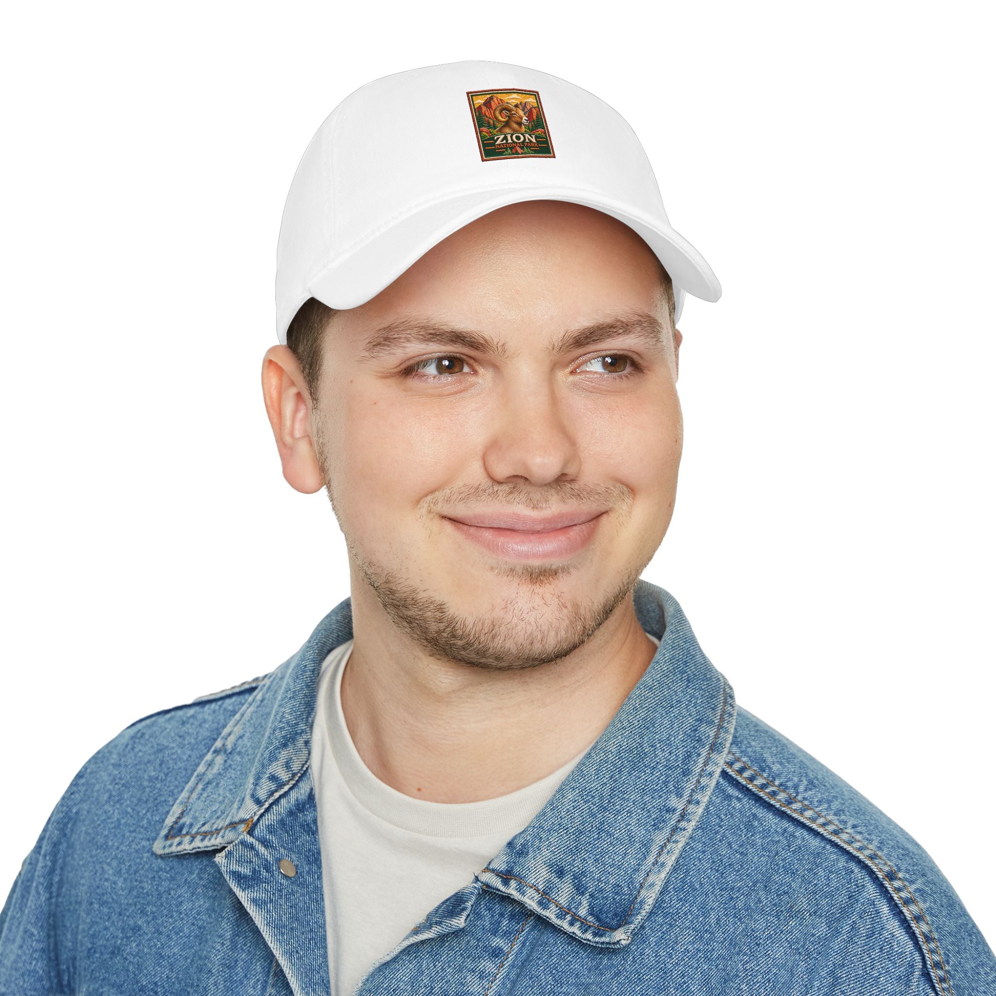 Bighorn Sheep Zion National Park Vintage Graphic Cap square logo
