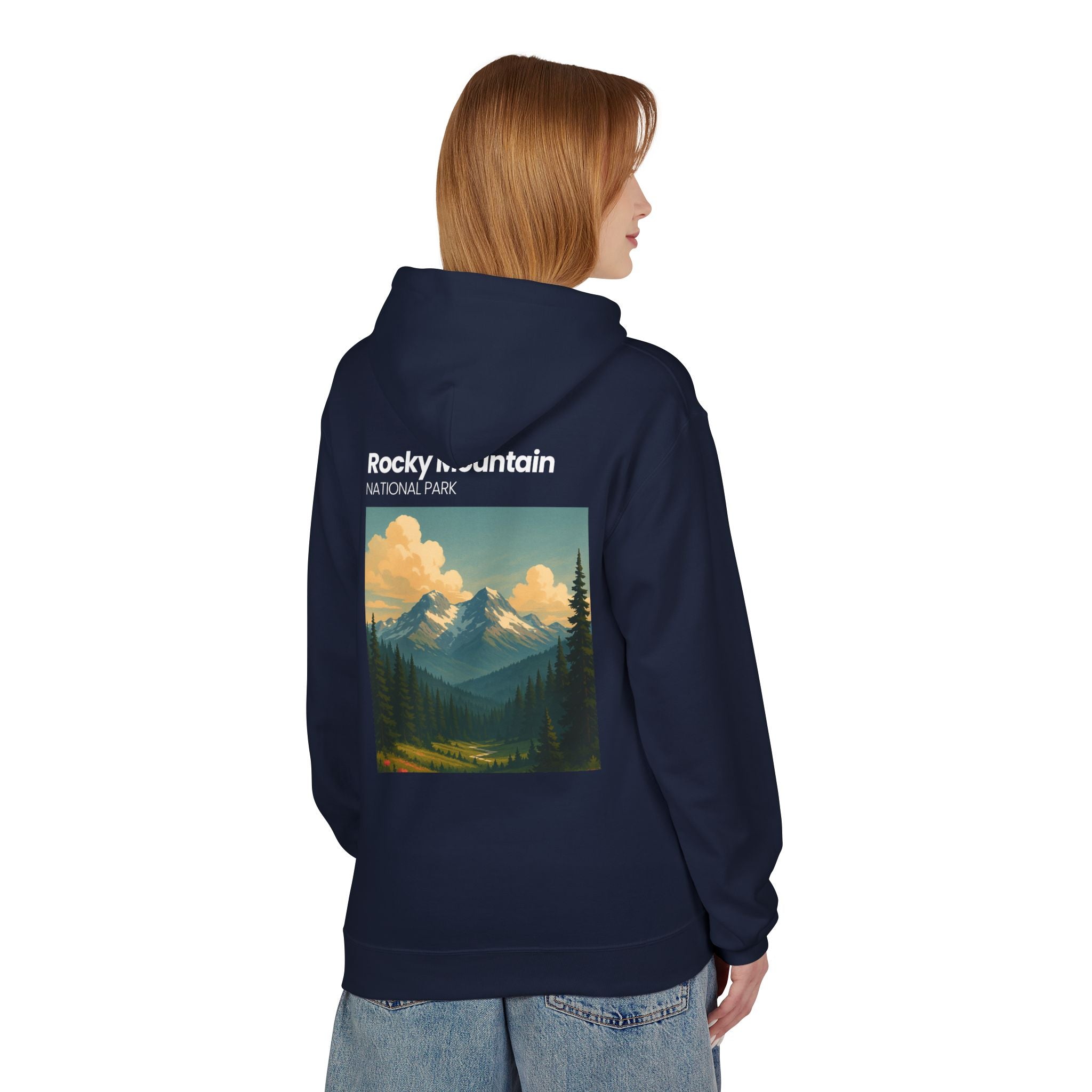 Rocky Mountain National Park Hoodie | Vintage Landscape Print