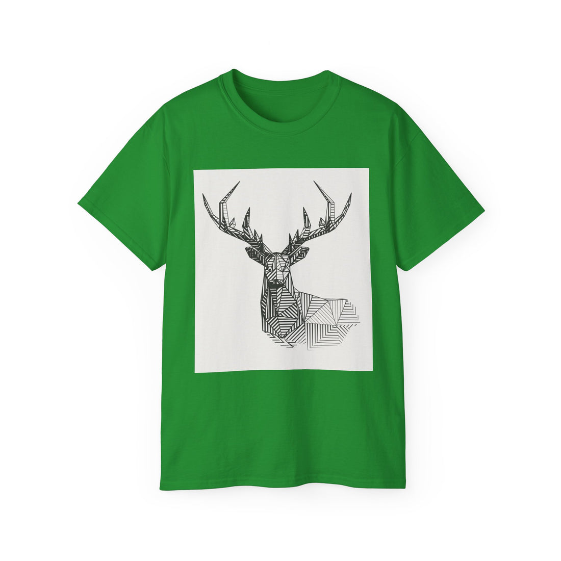 Geometric Deer Graphic Tee - Unisex Ultra Cotton T-Shirt