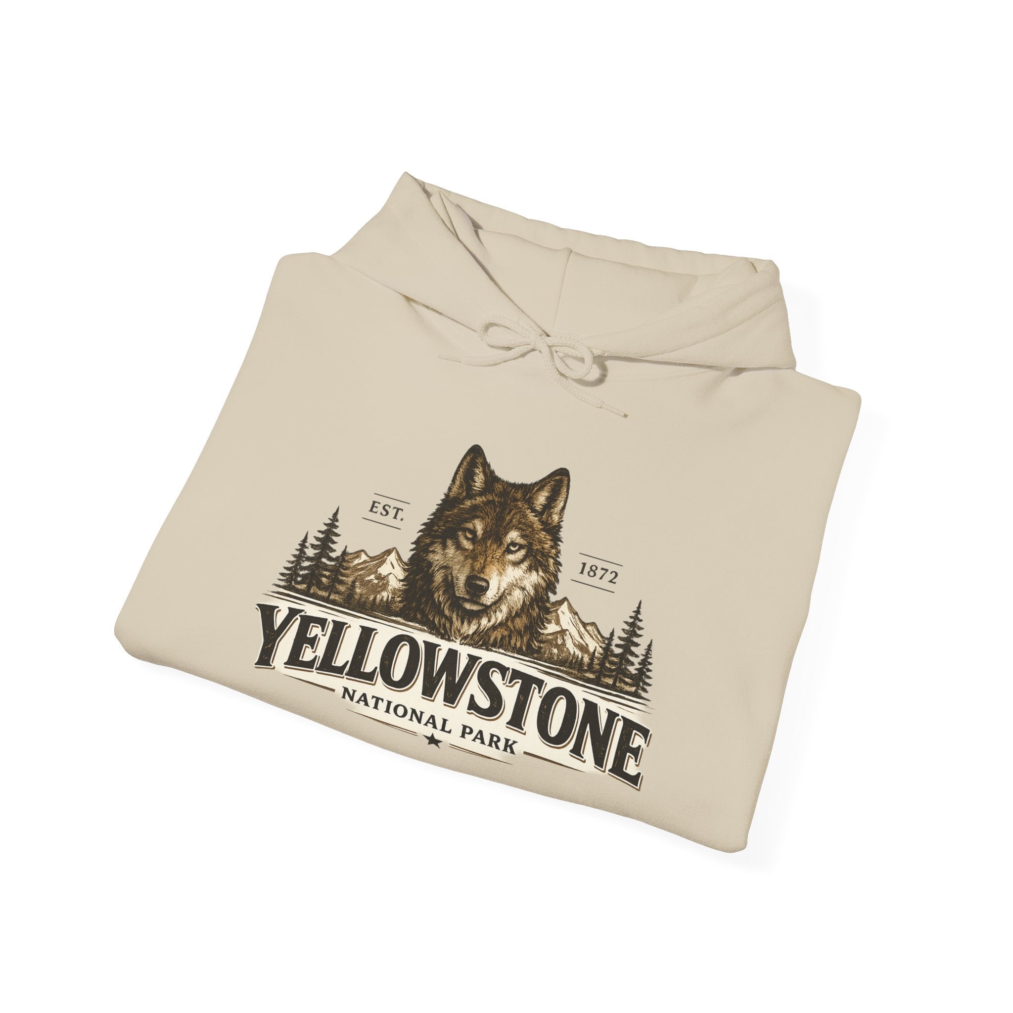 Yellowstone Wolf Hoodie – Where the Wild Still Roams