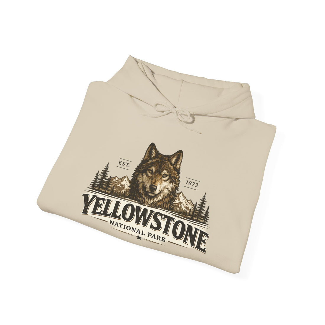 Yellowstone Wolf Hoodie – Where the Wild Still Roams