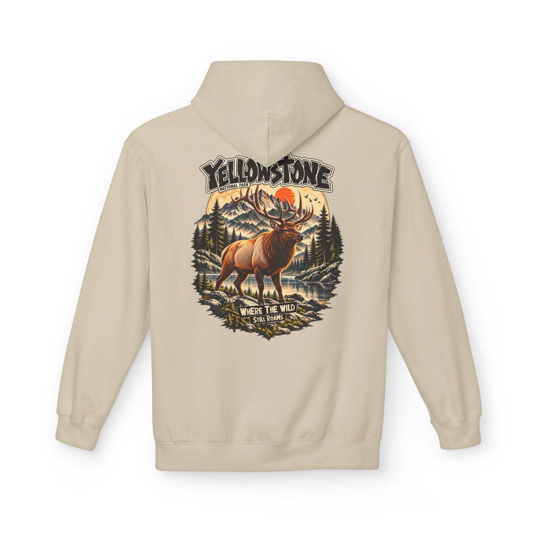 Yellowstone Elk – Where the Wild Still Roams Hoodie Model3