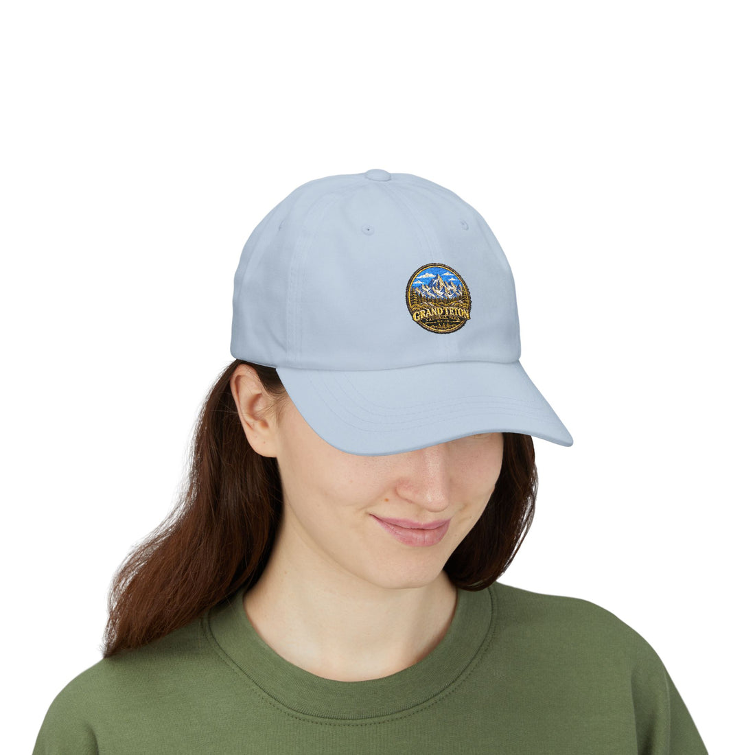 Grand Teton National Park Teton Peaks Round Logo Dad Cap