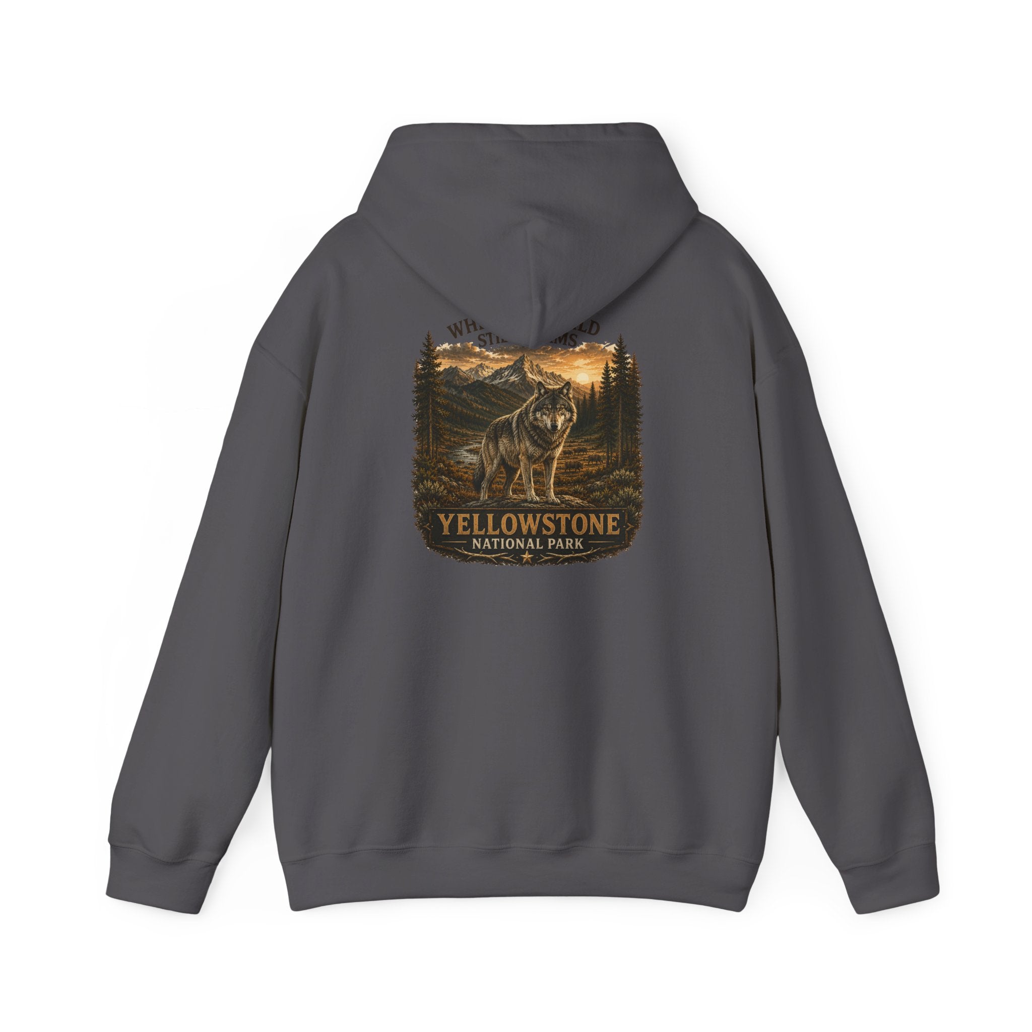 Yellowstone Wolf Hoodie – Where the Wild Still Roams