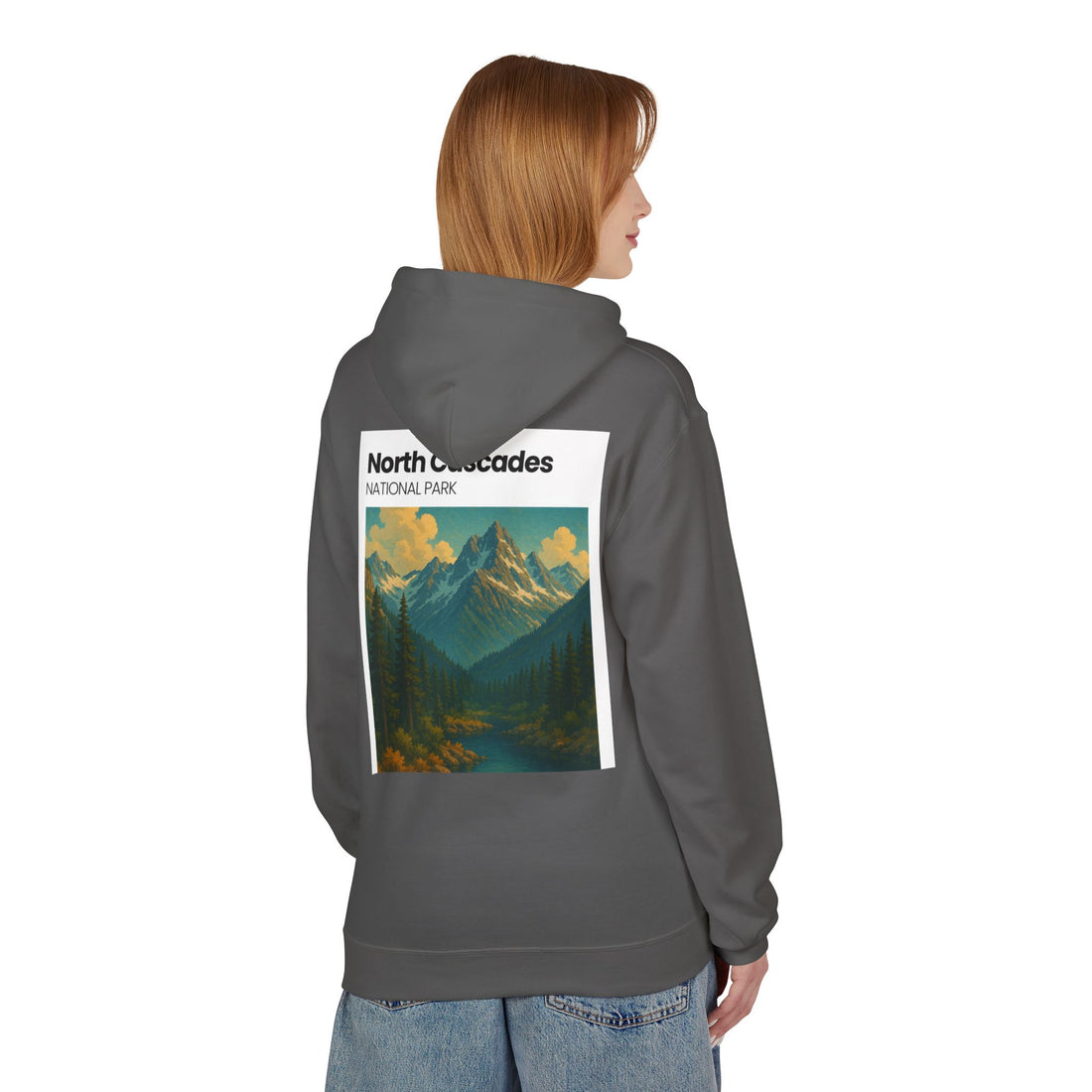 North Cascades National Park mountain art Hoodie | vintage landscape pullover