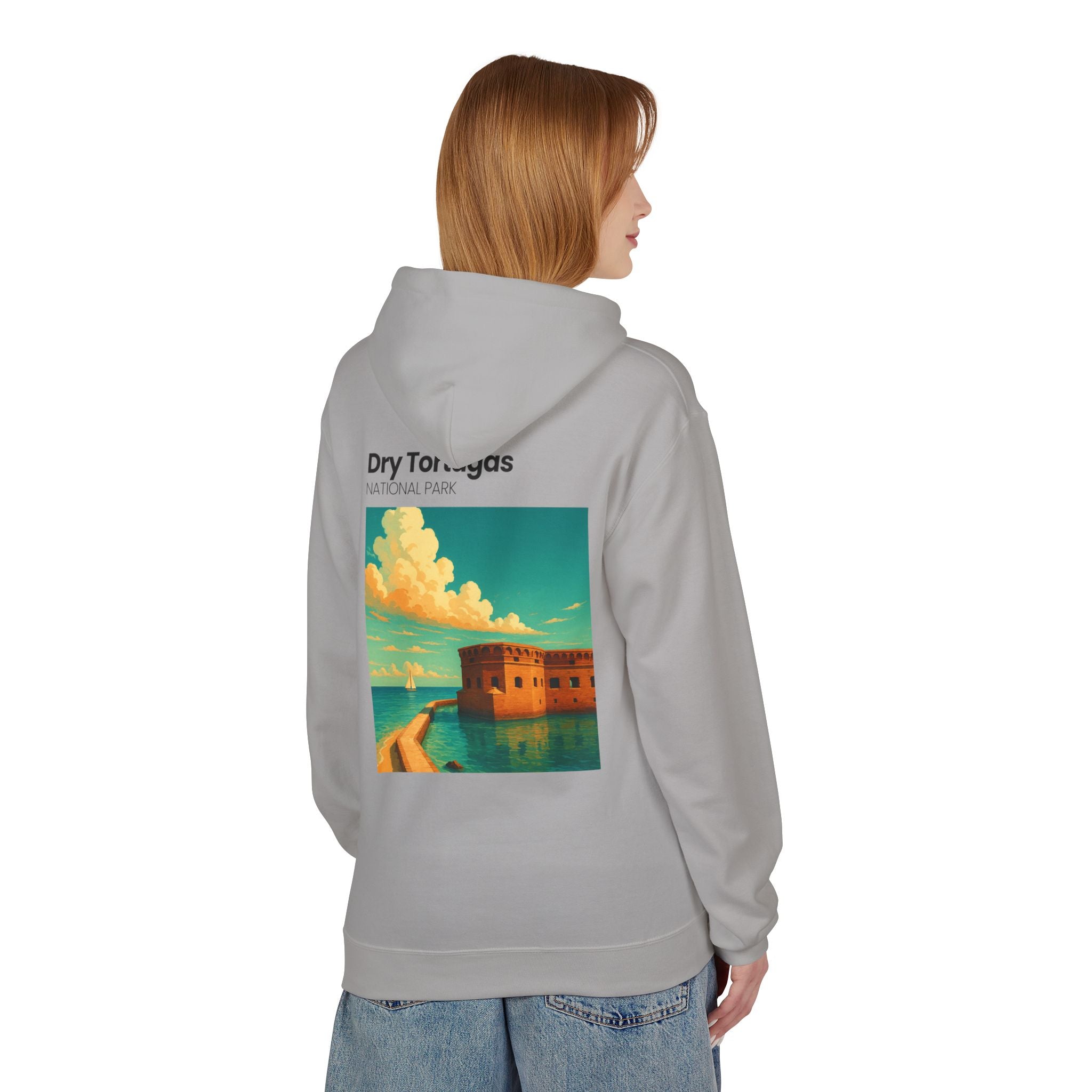 Dry Tortugas National Park Hoodie | Retro Fort Illustration