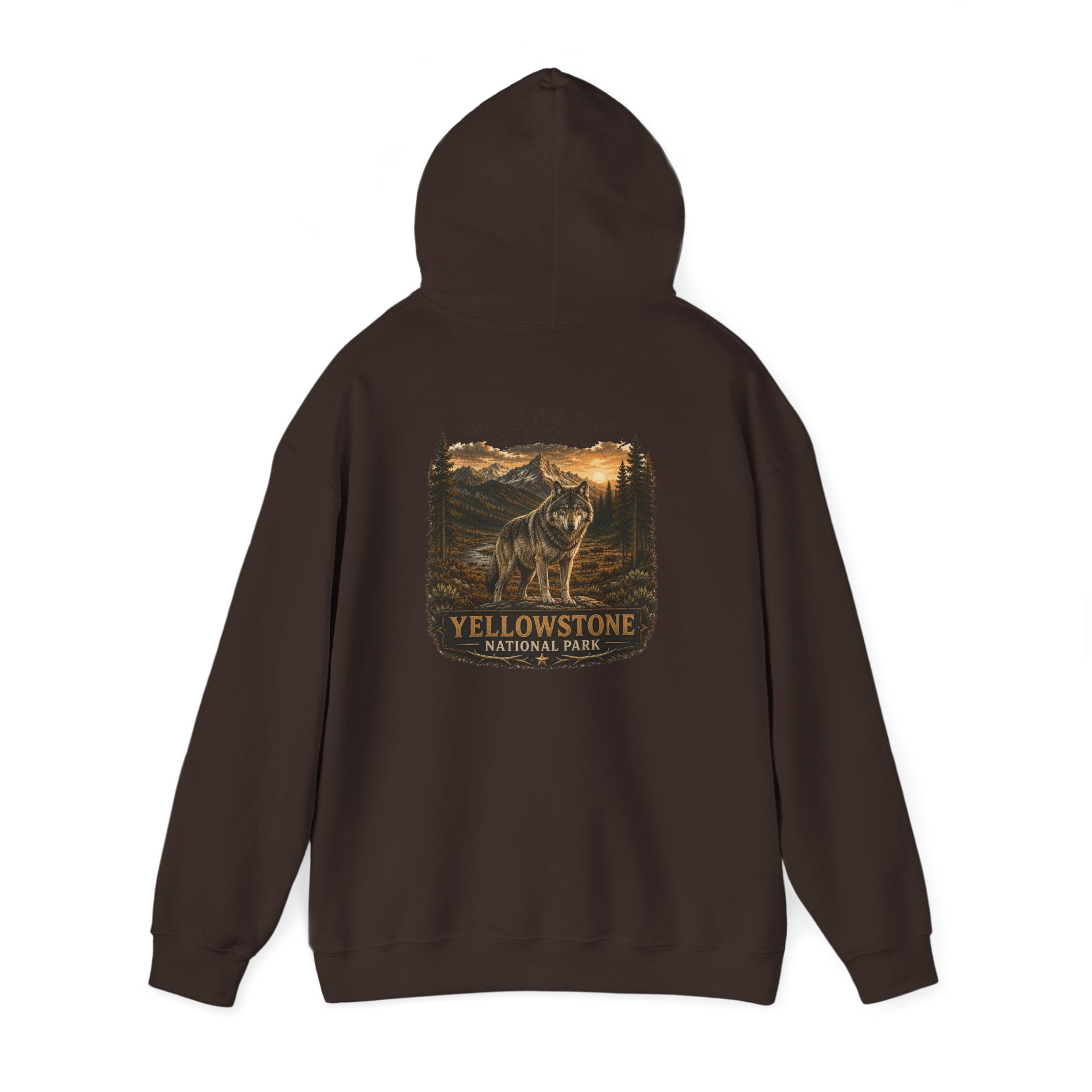 Yellowstone Wolf Hoodie – Where the Wild Still Roams
