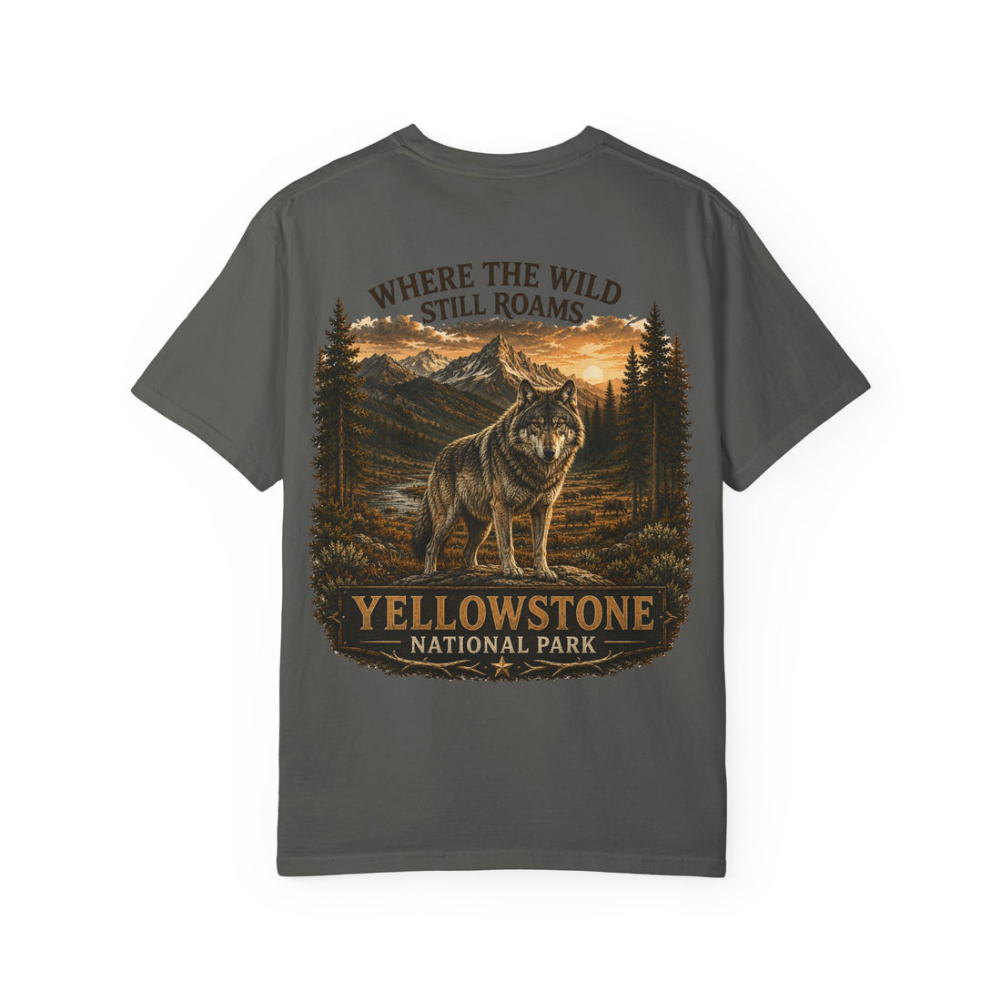 Yellowstone Wolf – Where the Wild Still Roams T-Shirt