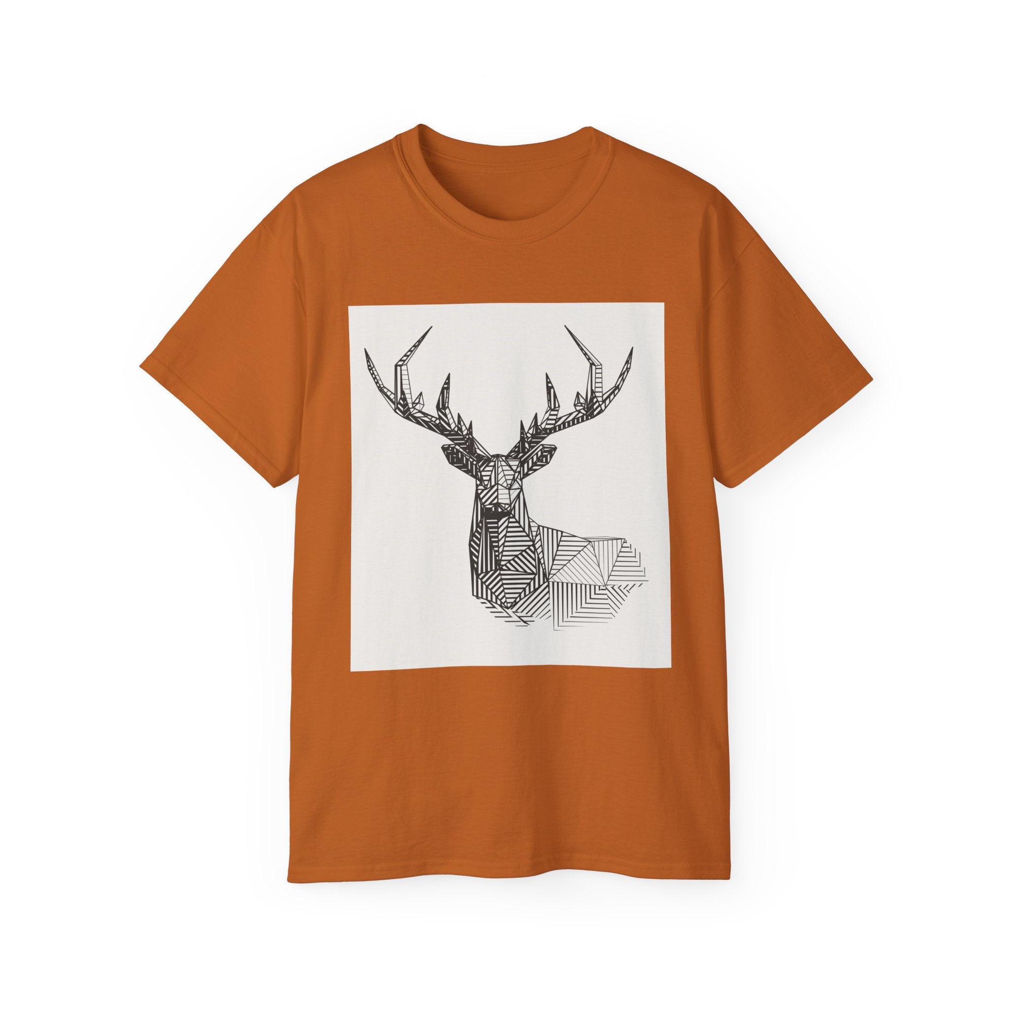 Geometric Deer Graphic Tee - Unisex Ultra Cotton T-Shirt