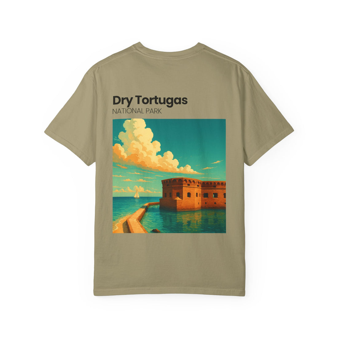 Dry Tortugas National Park Poster T-shirt | Vintage Fort Illustration