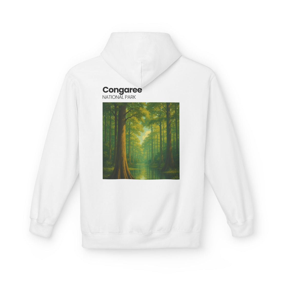 Congaree National Park Forest Scene Hoodie | Scenic Tree Landscape Pullover