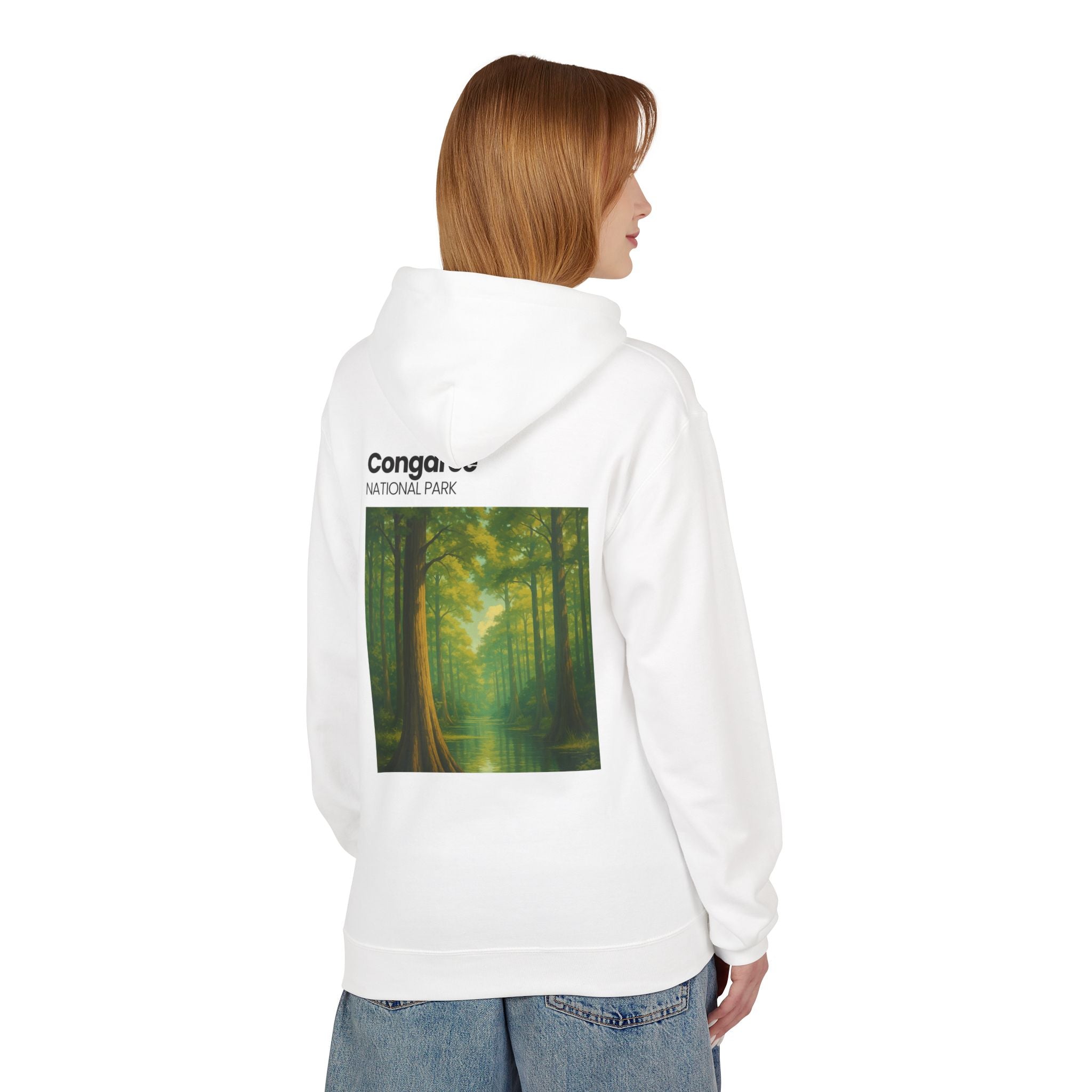 Congaree National Park Forest Scene Hoodie | Scenic Tree Landscape Pullover