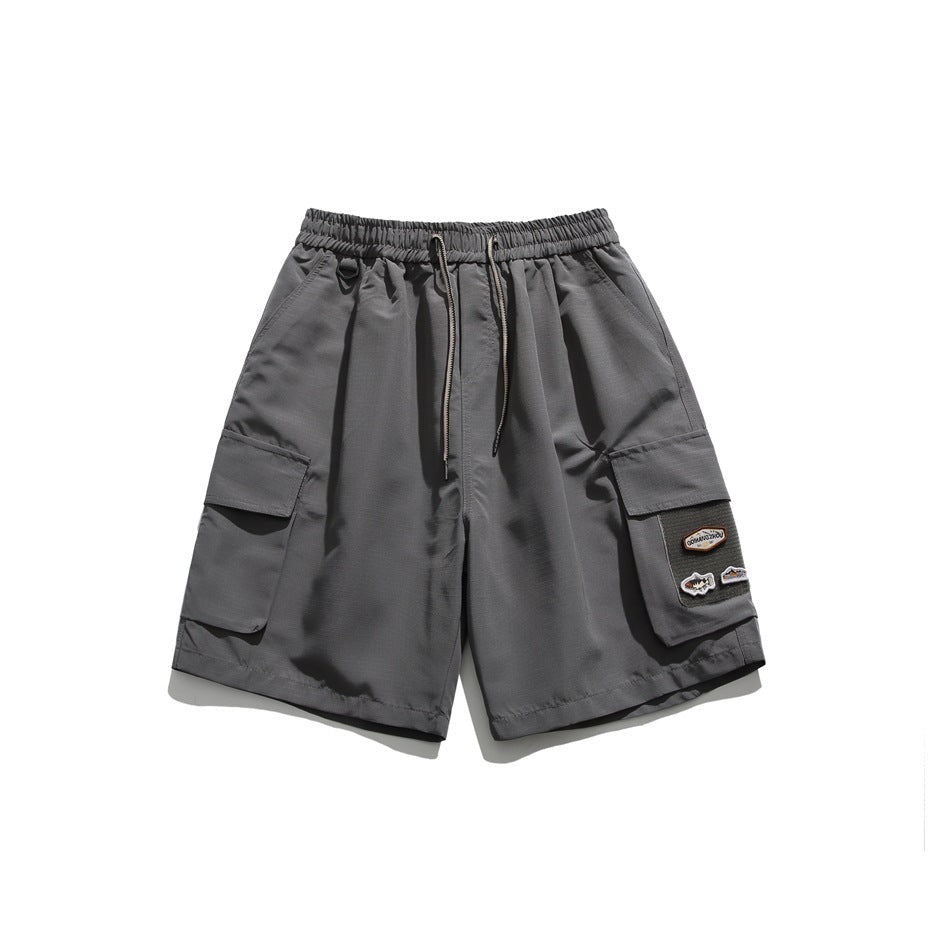 Retro Workwear With Pocket Shorts For Men