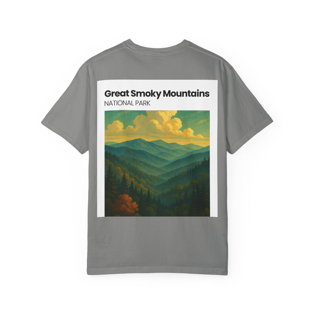 Great Smoky Mountains landscape T-shirt | National Park vintage poster
