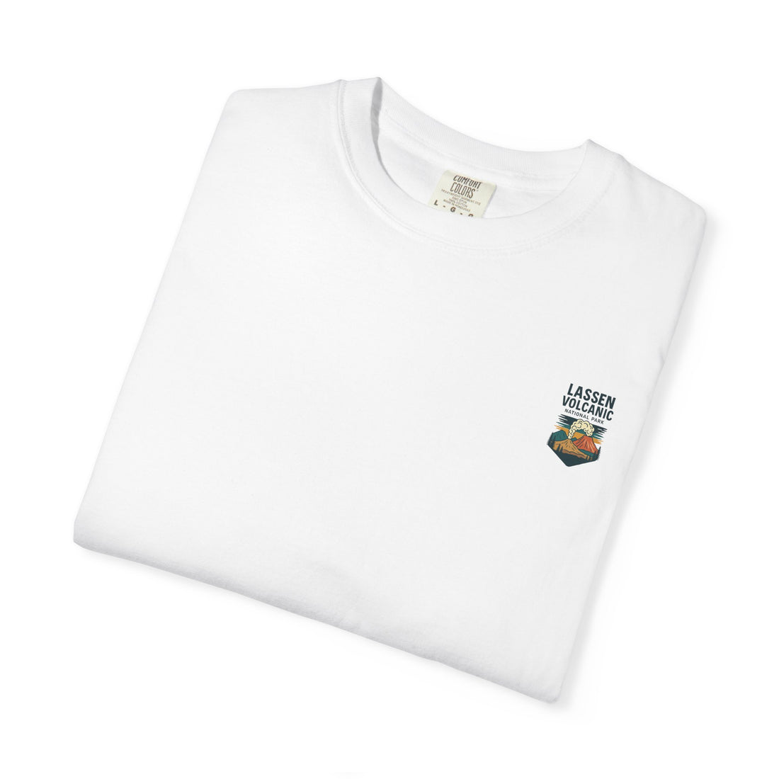 Lassen Volcanic Poster Art T-Shirt | Mountain Eruption Design