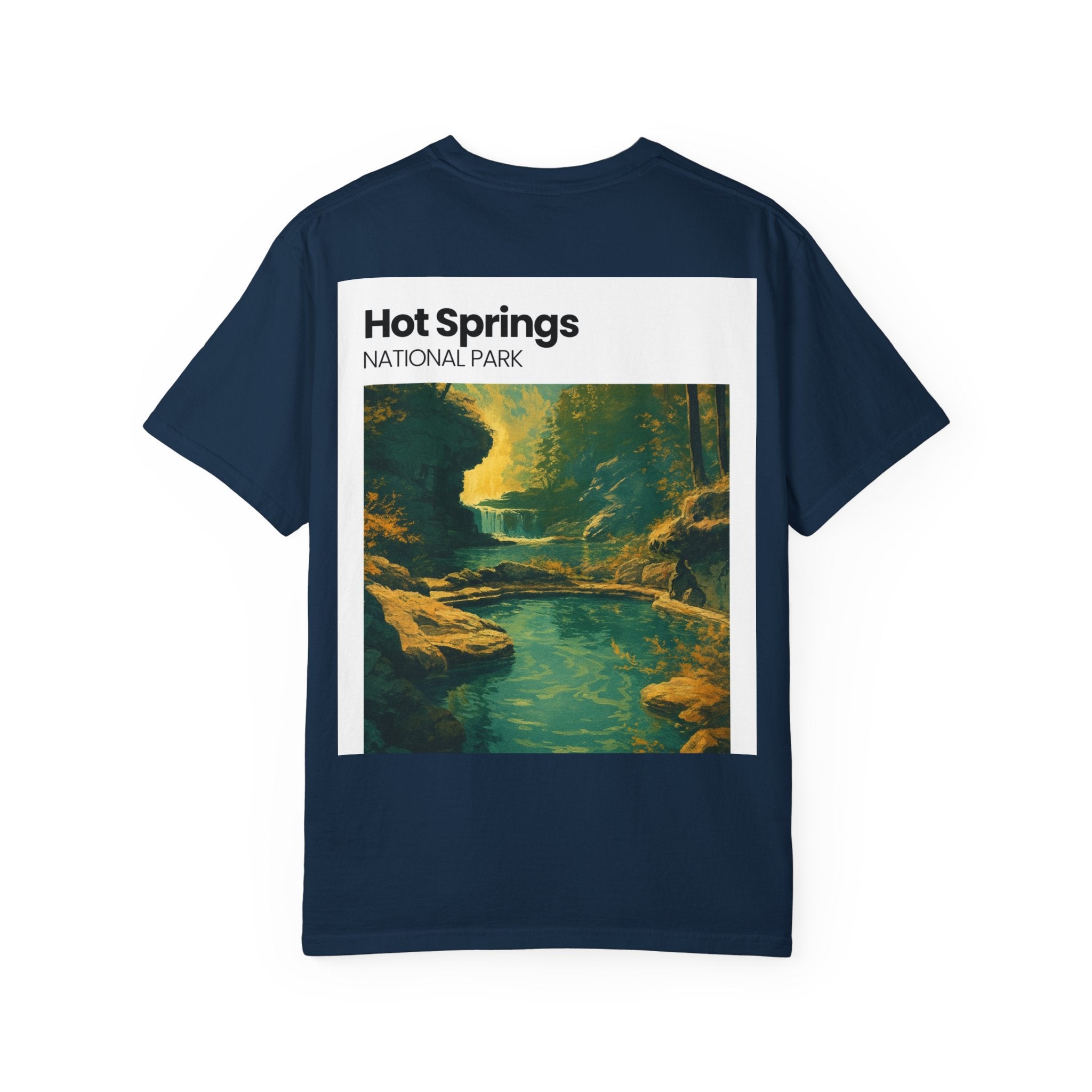 Hot Springs National Park graphic T-shirt | Scenic Hot Spring Illustration