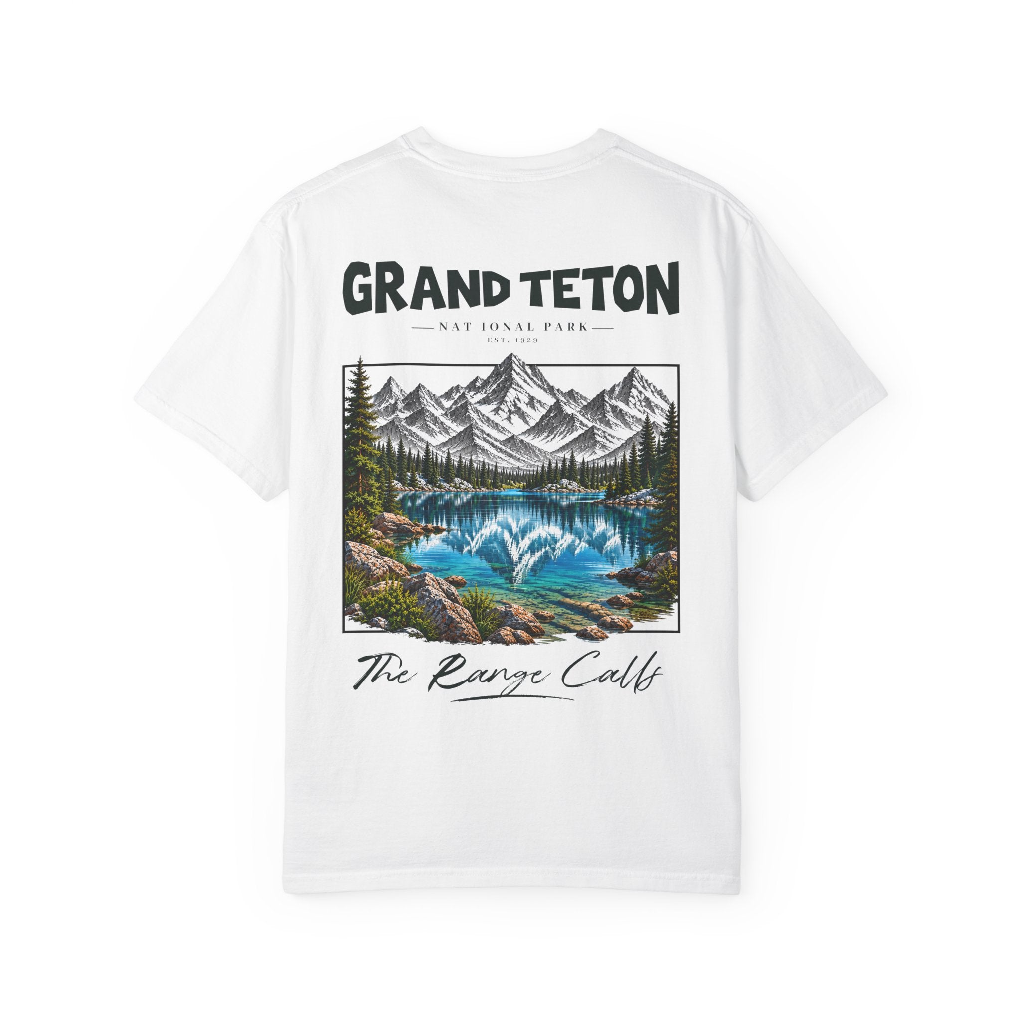 Grand Teton National Park Lake Reflection Graphic T-Shirt