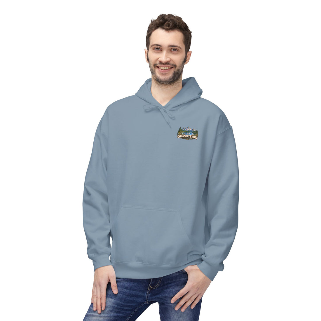 Grand Teton National Park Lake Reflection Graphic Hoodie