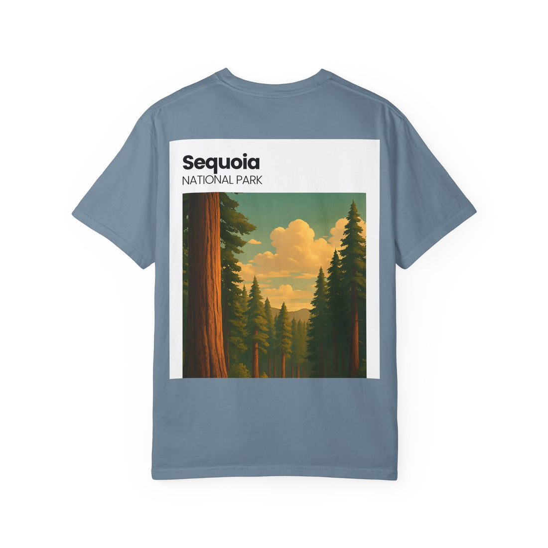 Sequoia National Park Poster Art T-Shirt | Vintage Forest Illustration