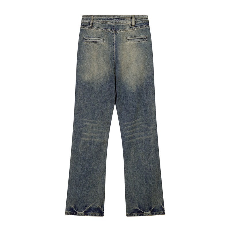 Fashion Denim Straight Mopping Pants Men