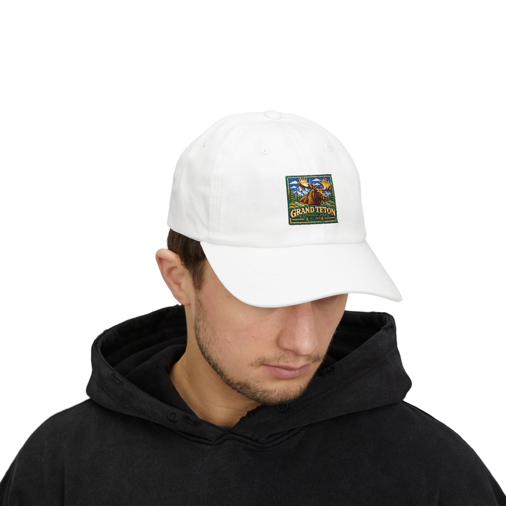 Grand Teton National Park Moose Square Logo Dad Cap