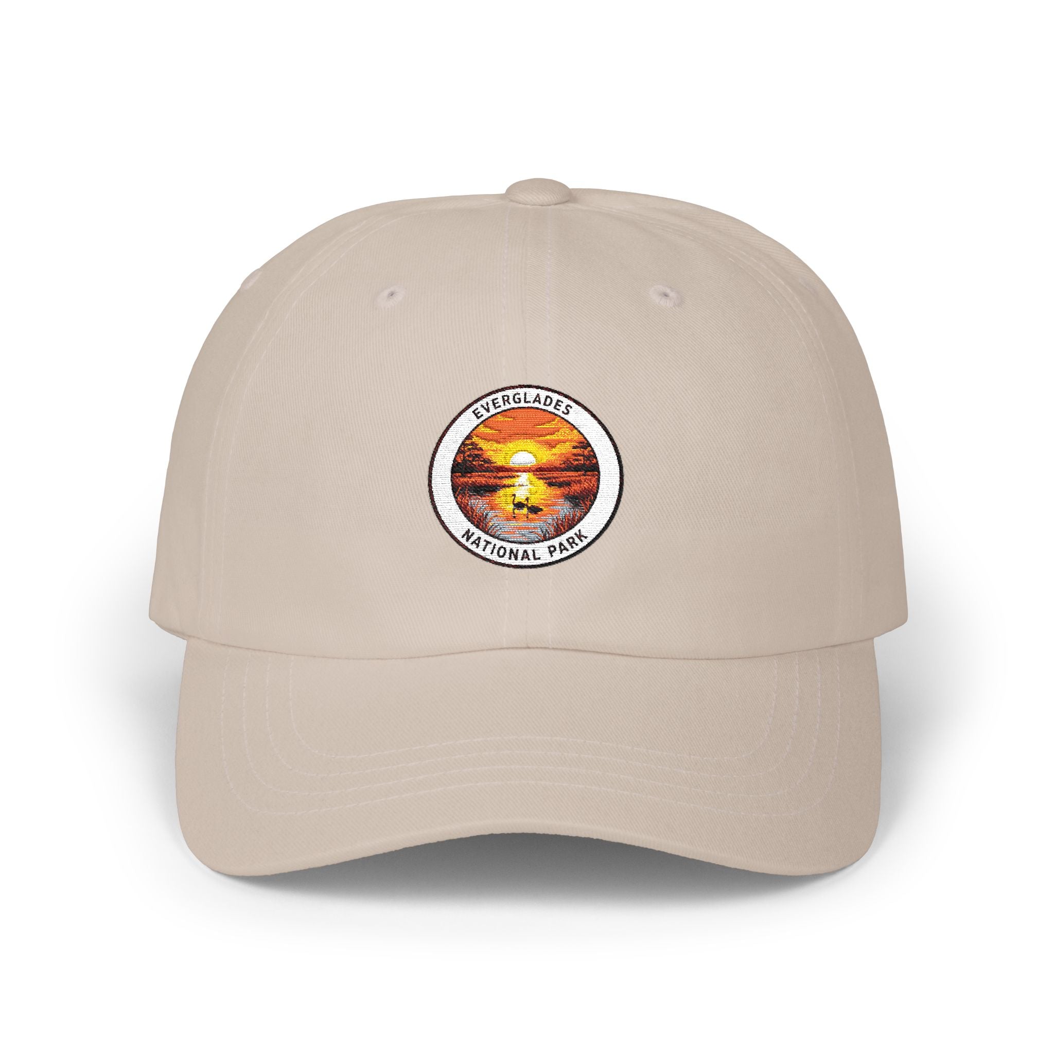 Sunset Beach Circle logo Dad Cap | Vintage Ocean Patch