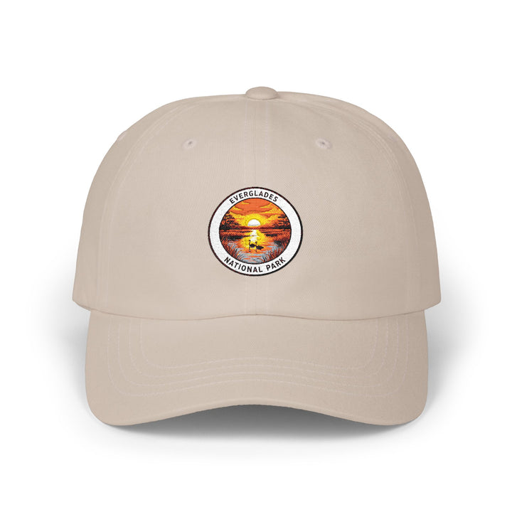 Sunset Beach Circle logo Dad Cap | Vintage Ocean Patch