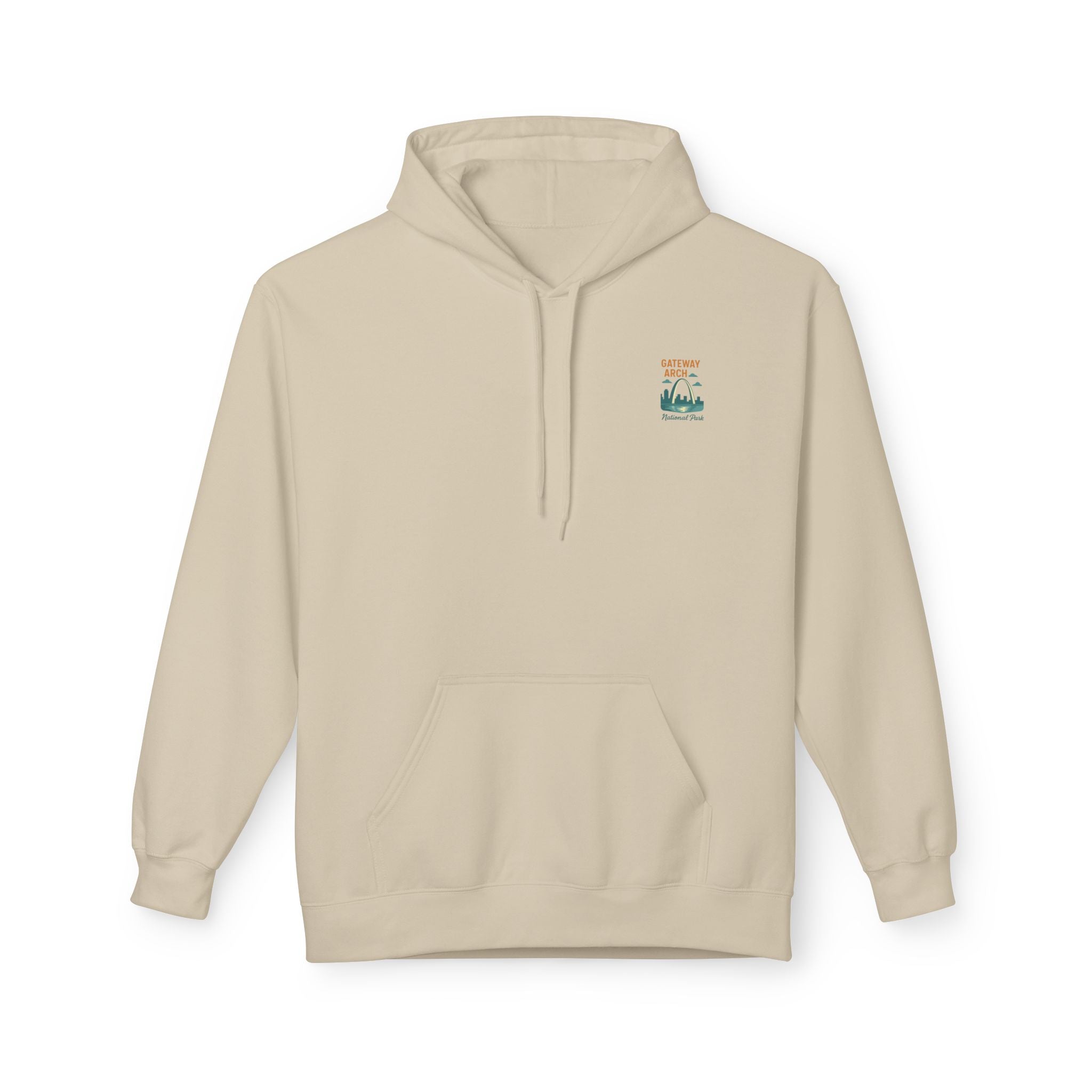 Palm Trees & Waves Hoodie | Small Chest Graphic, Beach Vibes